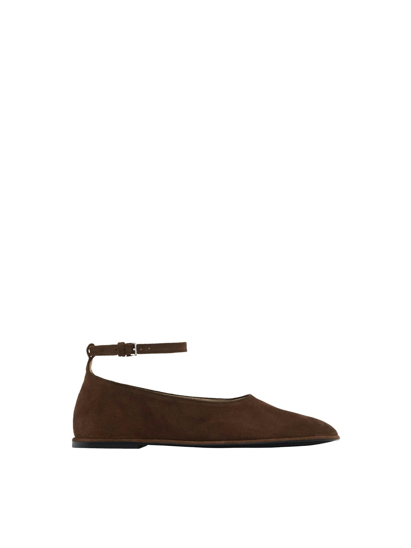 Massimo Dutti Ballet Flats With Buckled Ankle Strap