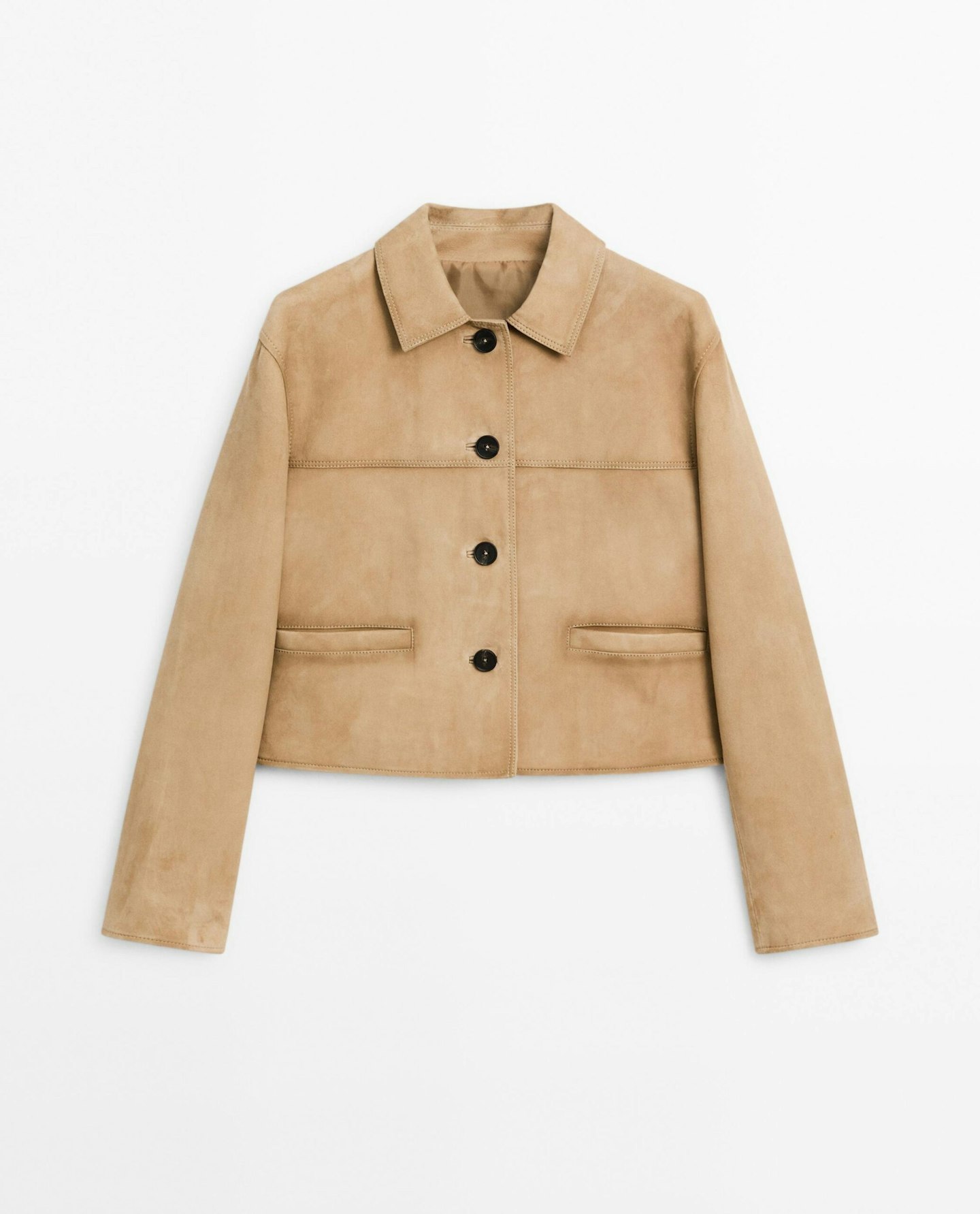 Massimo Dutti, Short Suede Leather Jacket