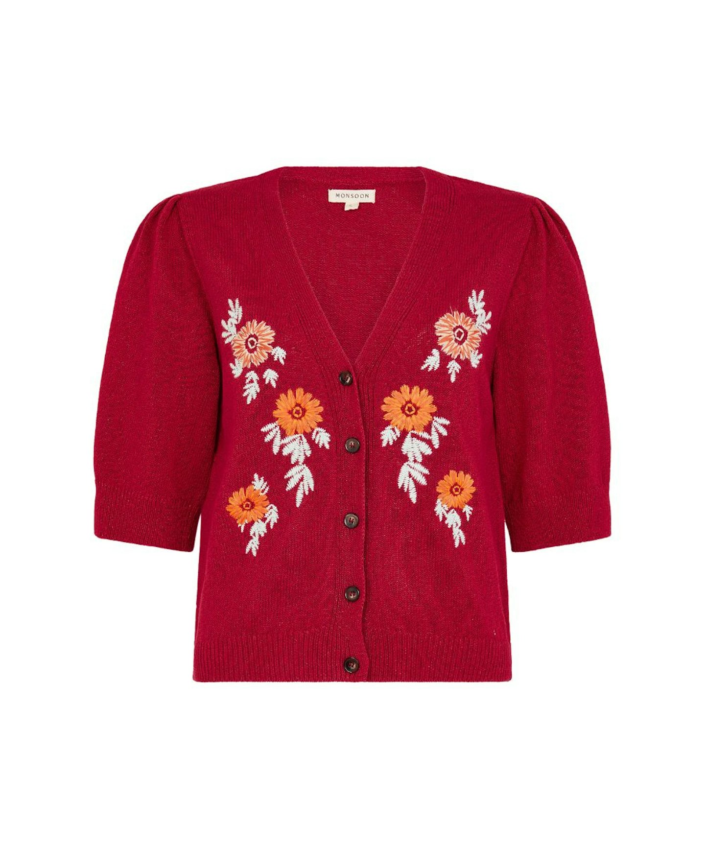 Monsoon, Ellen Floral Embroidered Cardigan