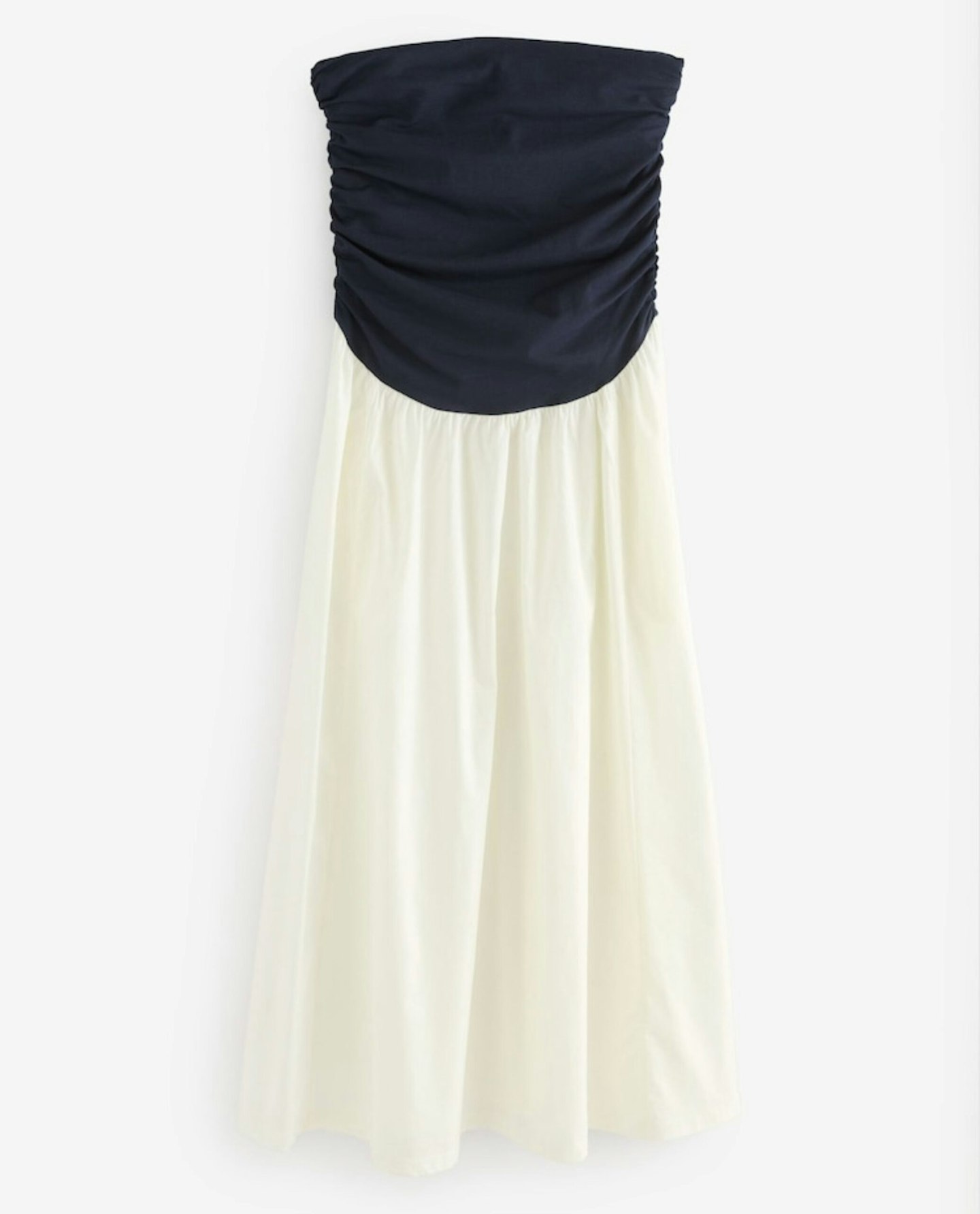 Next, Bandeau Jersey Woven Mix Midi Dress