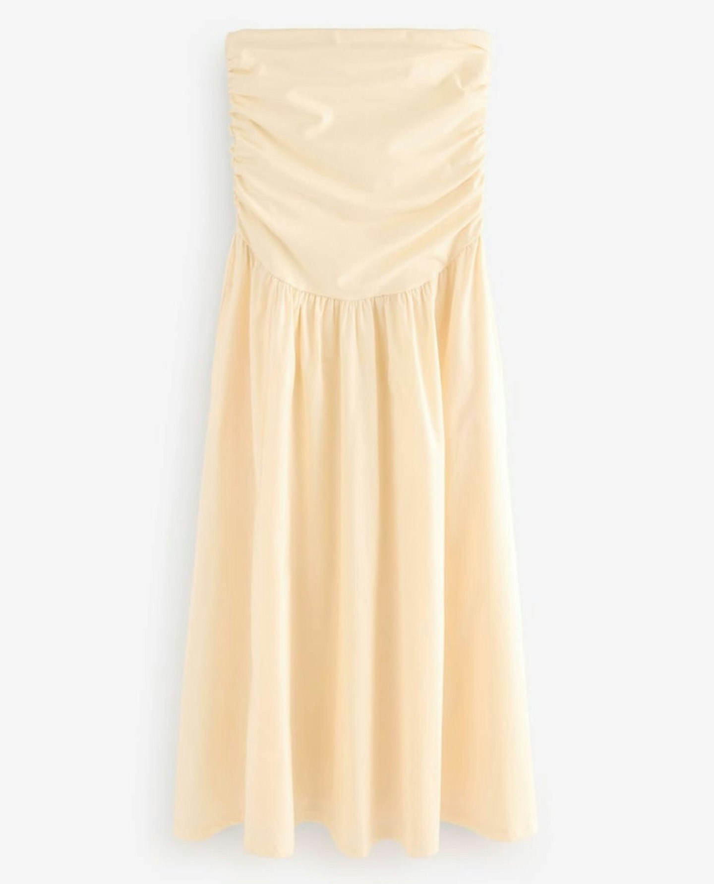 Next, Bandeau Jersey Woven Mix Midi Dress