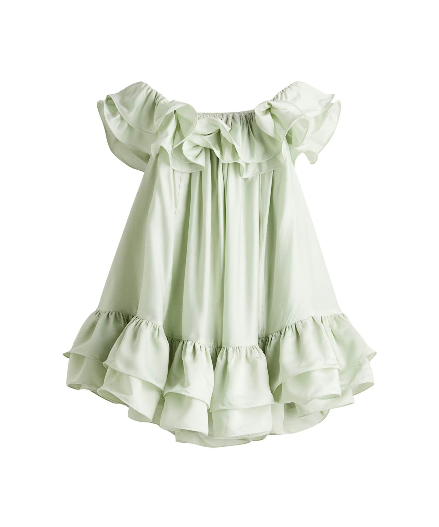 Frilled Of The Shoulder Dress