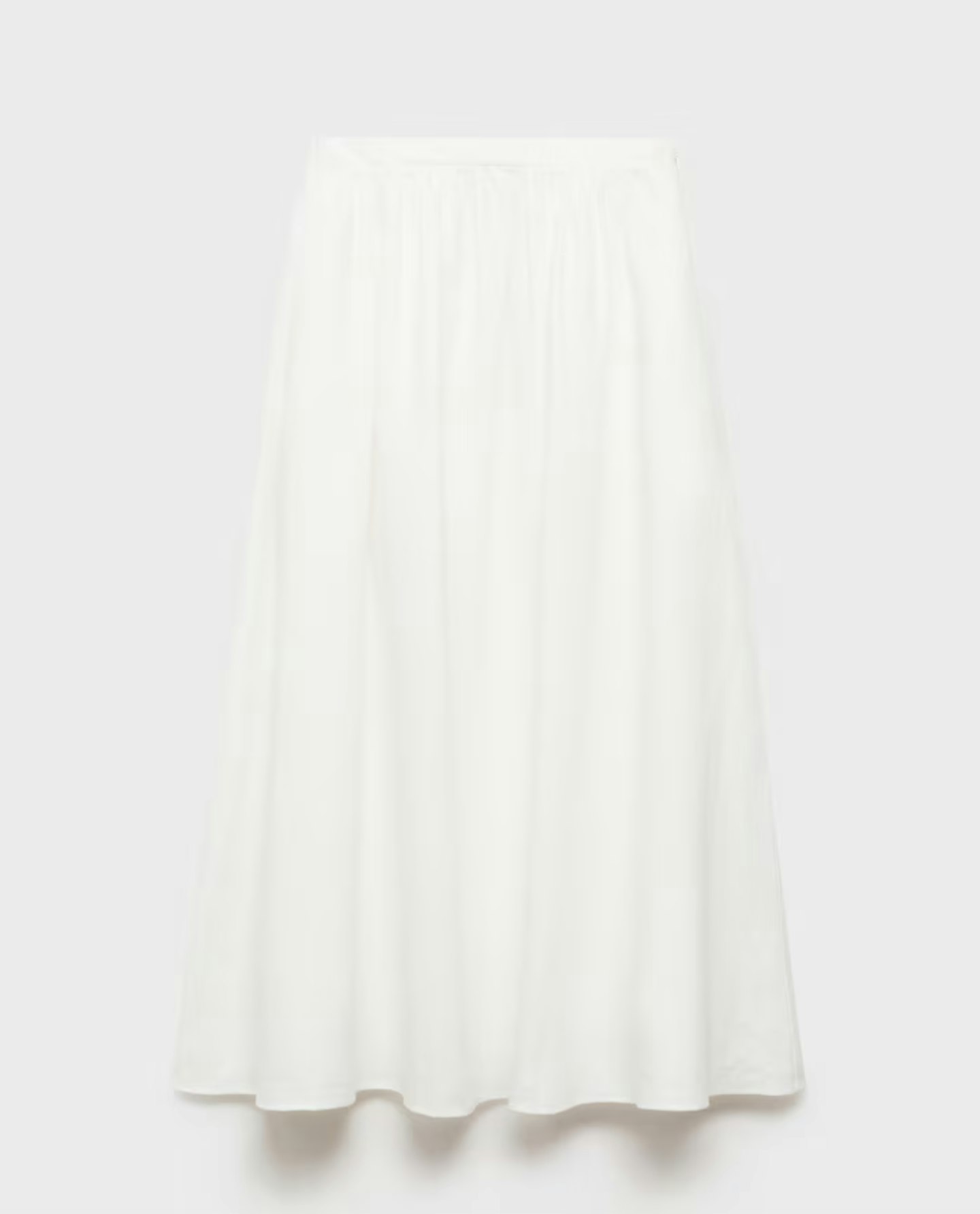Mango, Flared Linen Skirt