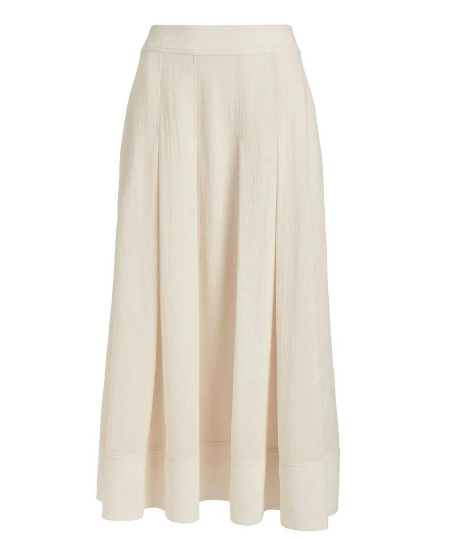 Cefinn Sophia Techni Voile Pleated Maxi Skirt - Cream