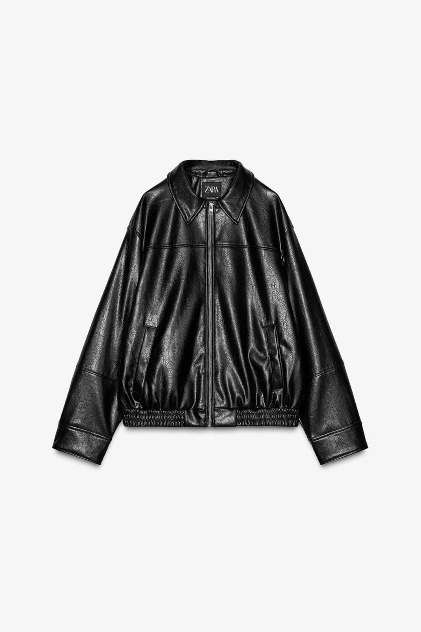 Zara, Leather Effect Bomber Jacket
