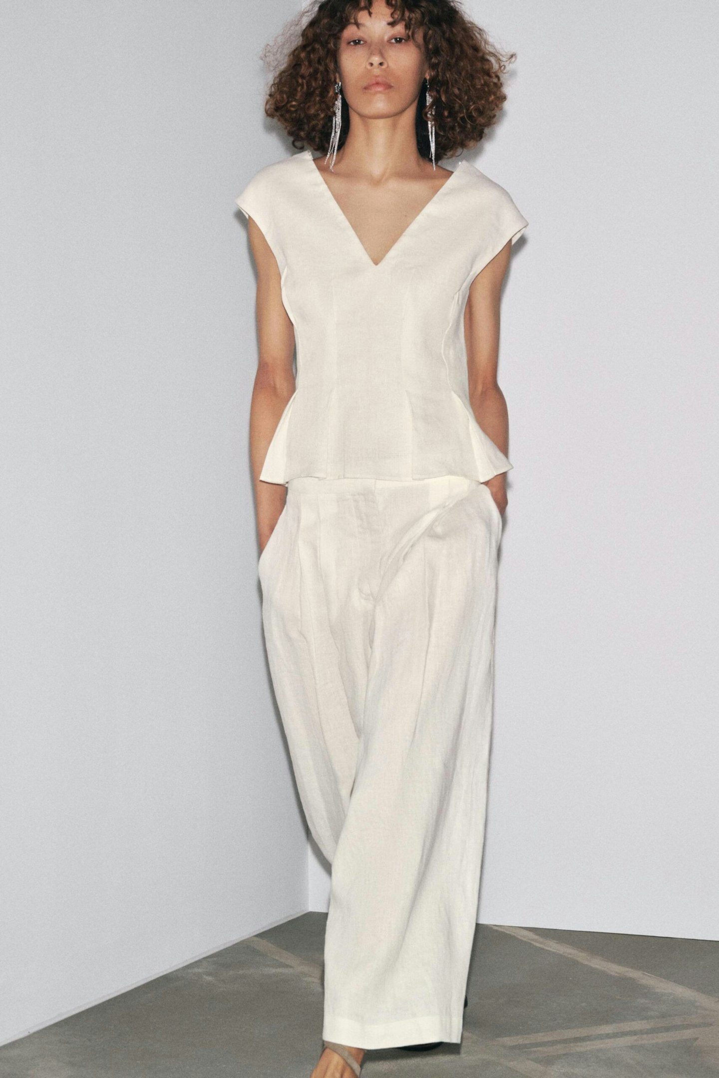 Zara, ZW Collection 100% Linen Pleated Set