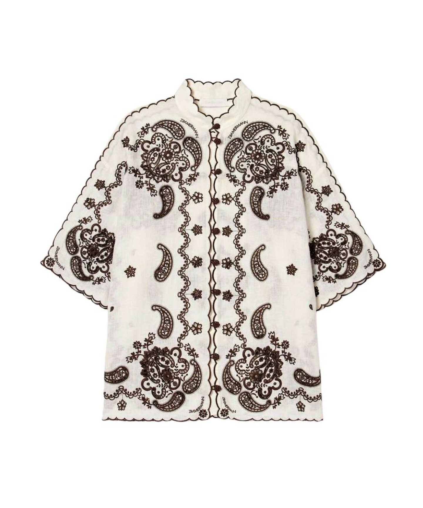 Zimmermann, Ascension Broderie Anglaise Linen Shirt