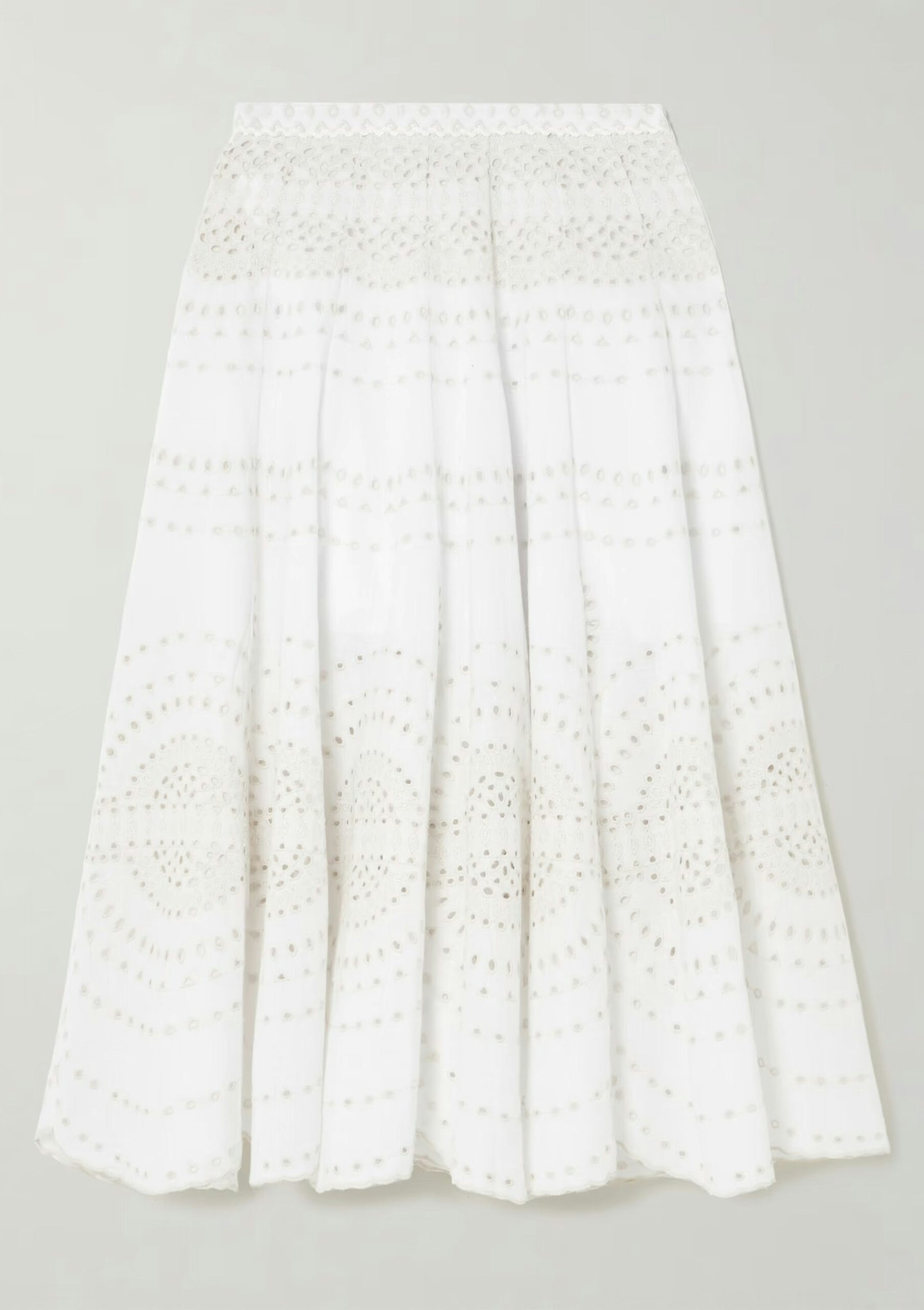 Charo Ruiz, Anglaise Cotton Blend Midi Skirt