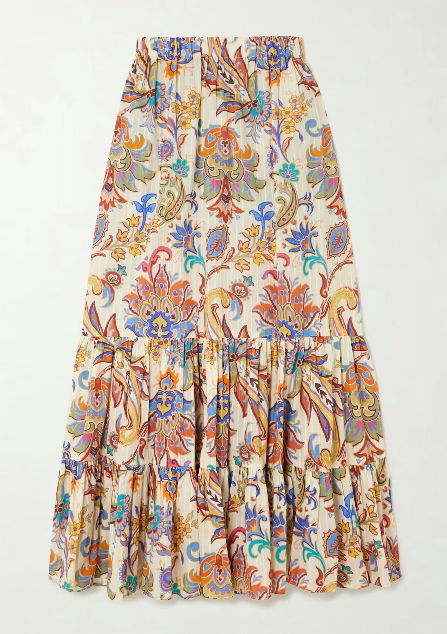 Etro, Tiered Printed Maxi Skirt