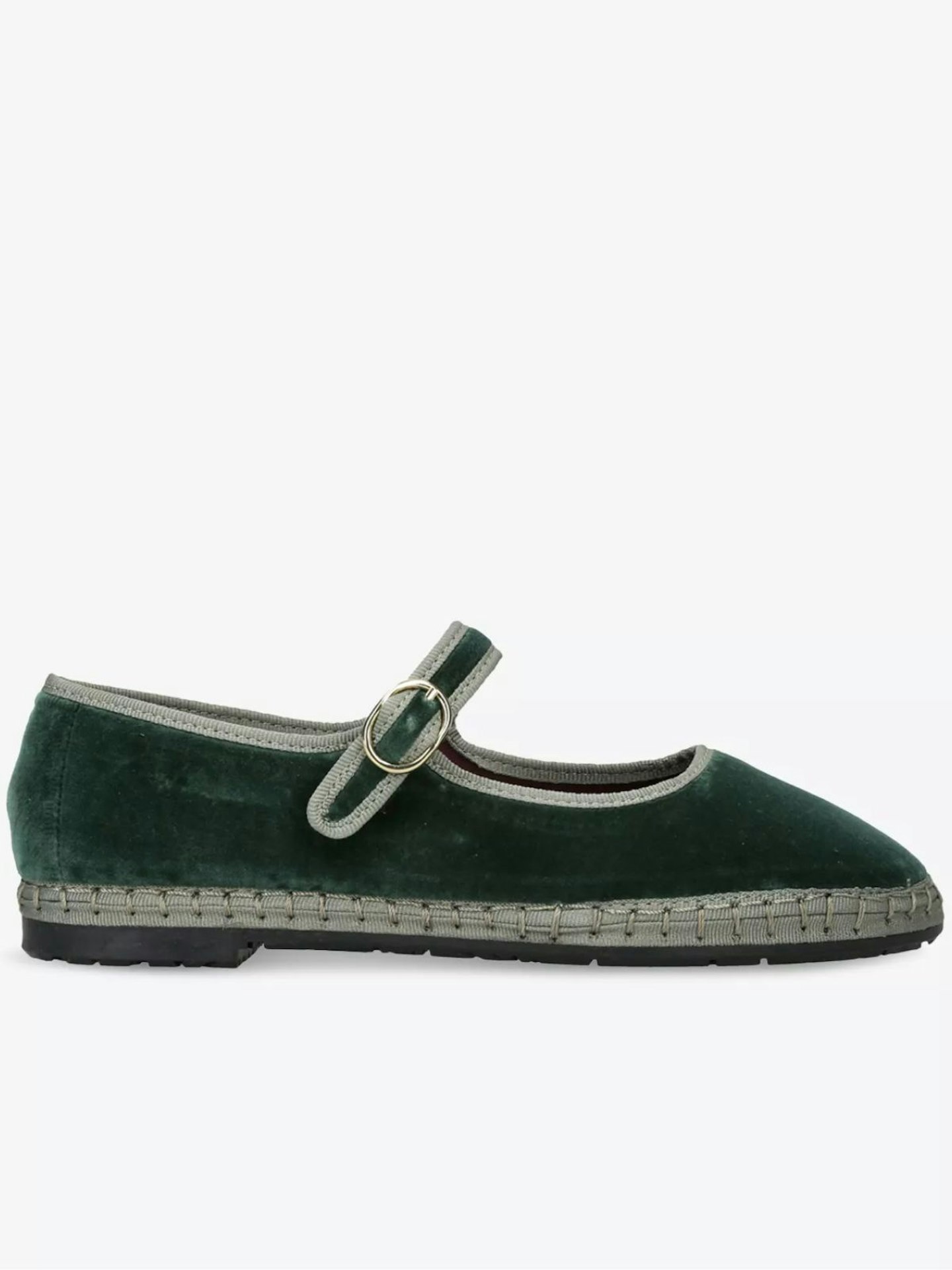 Jay Velvet Mary Jane Flats Teal