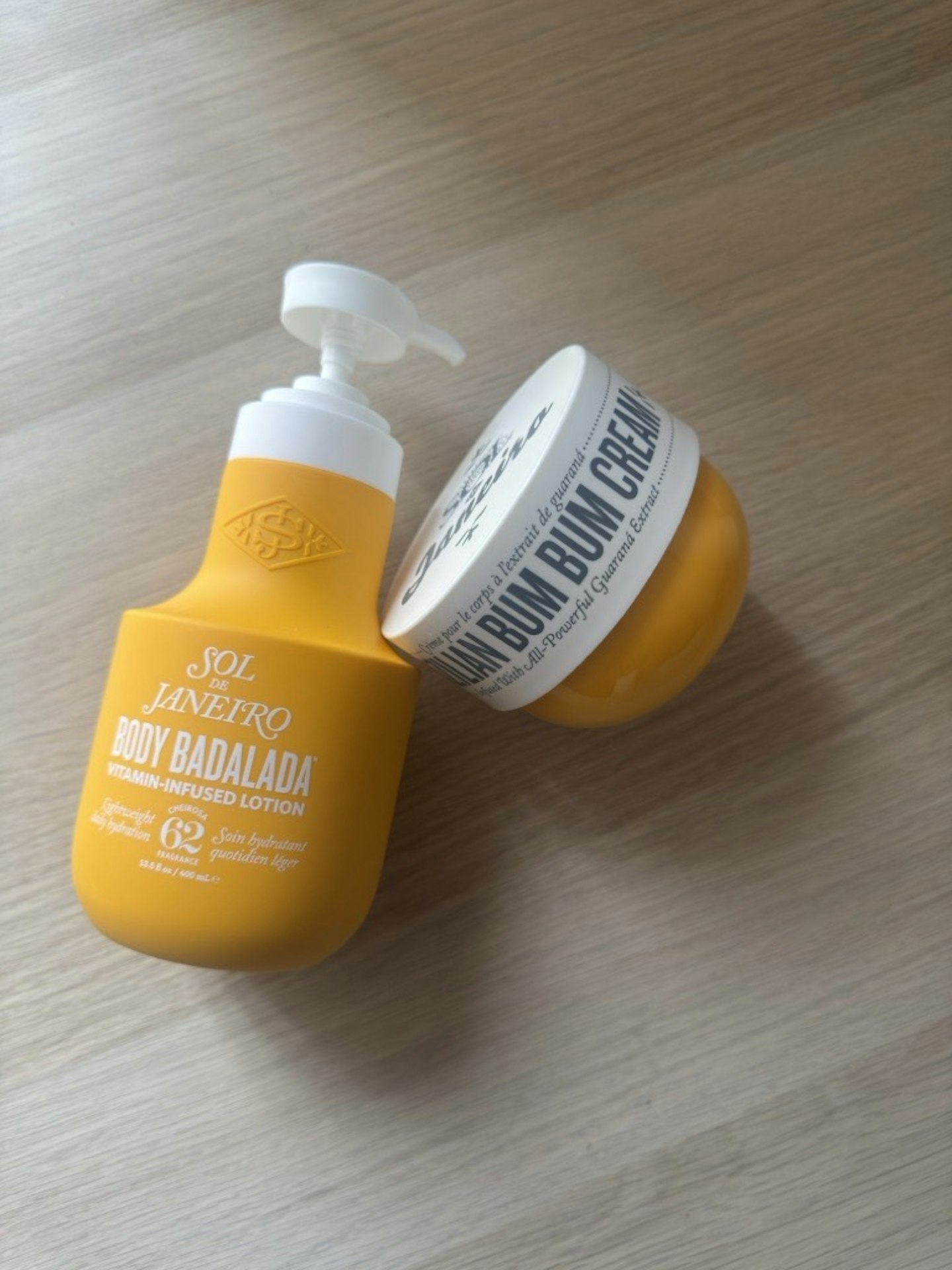Sol De Janeiro's new Body Badalada™ Lotion (L) and Brazilian Bum Bum® Cream