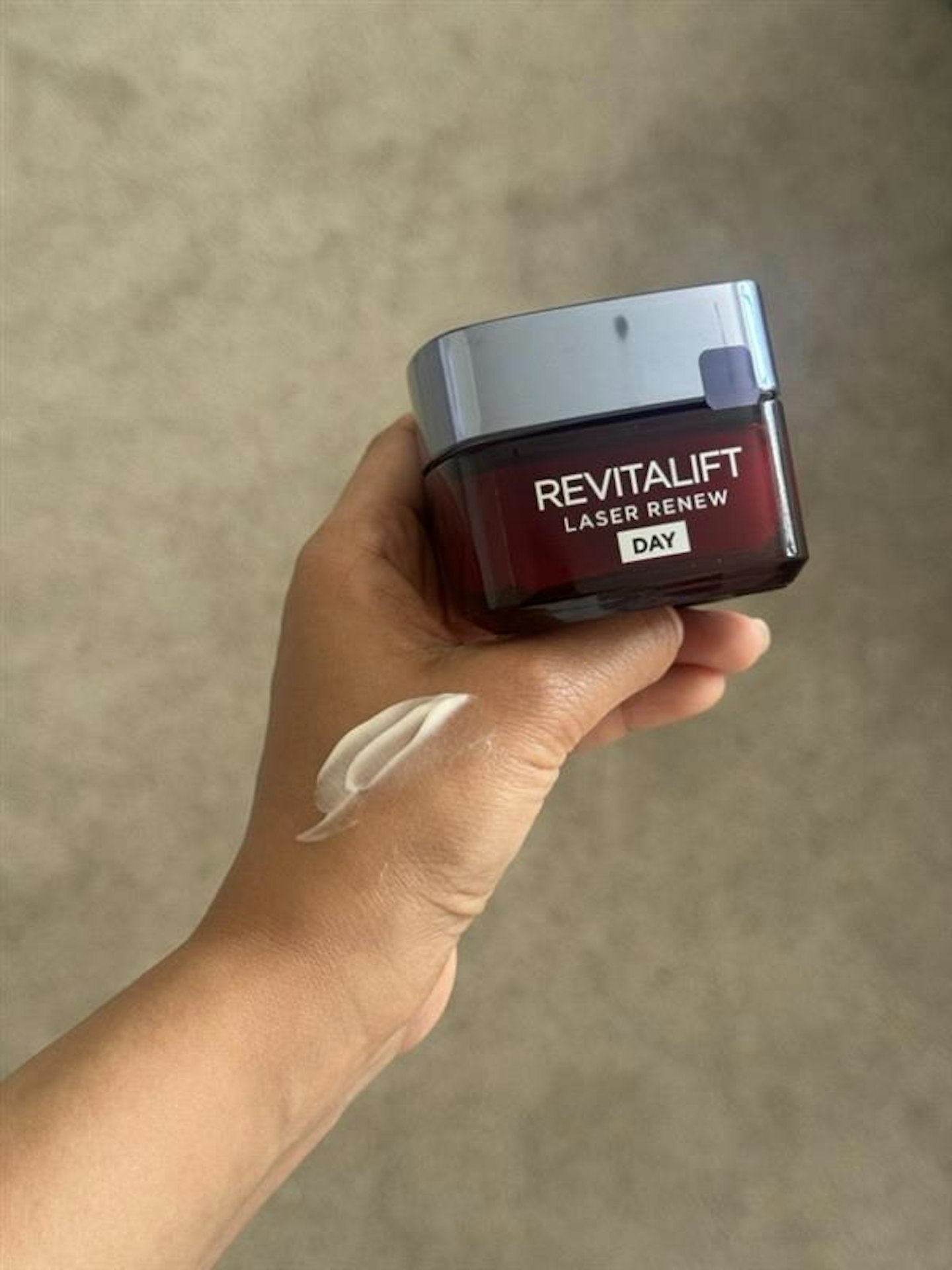 Sameeha Shaikh, beauty writer, testing the L'Oréal Paris Revitalift Laser Triple Action Anti-Ageing Day Cream