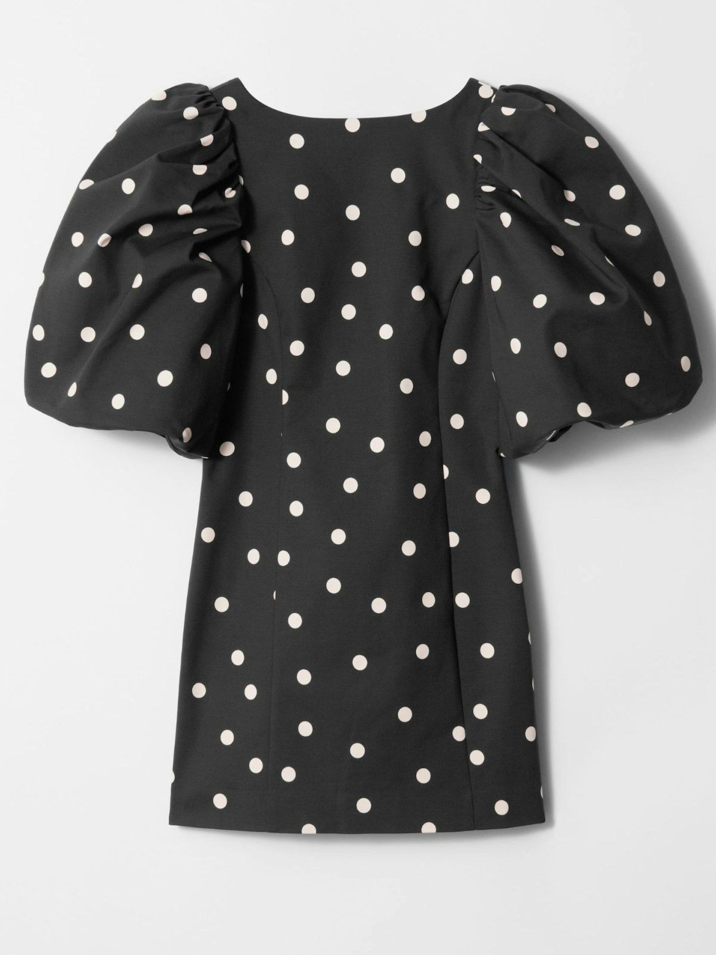 Puff-Sleeve Mini Dress