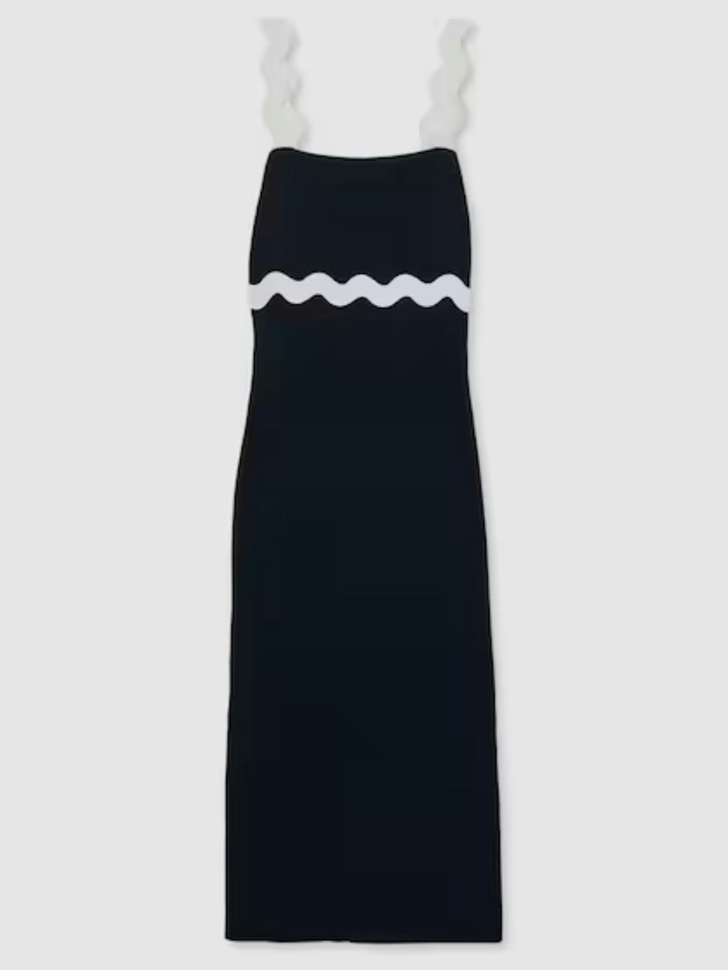 Reiss, Asher Wave-Trim Crepe Midi Dress