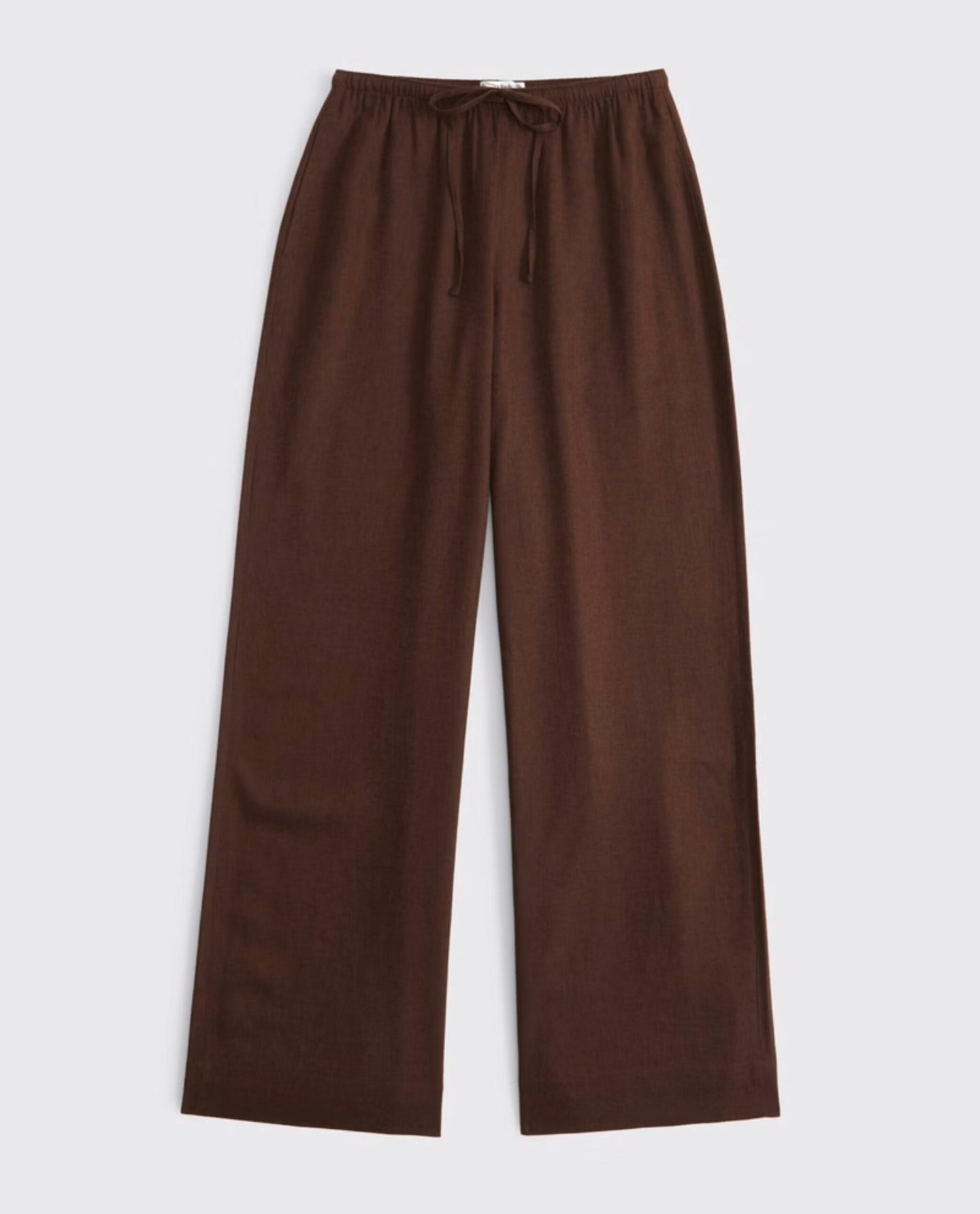 Linen-Blend Pull-On Pant - Brown