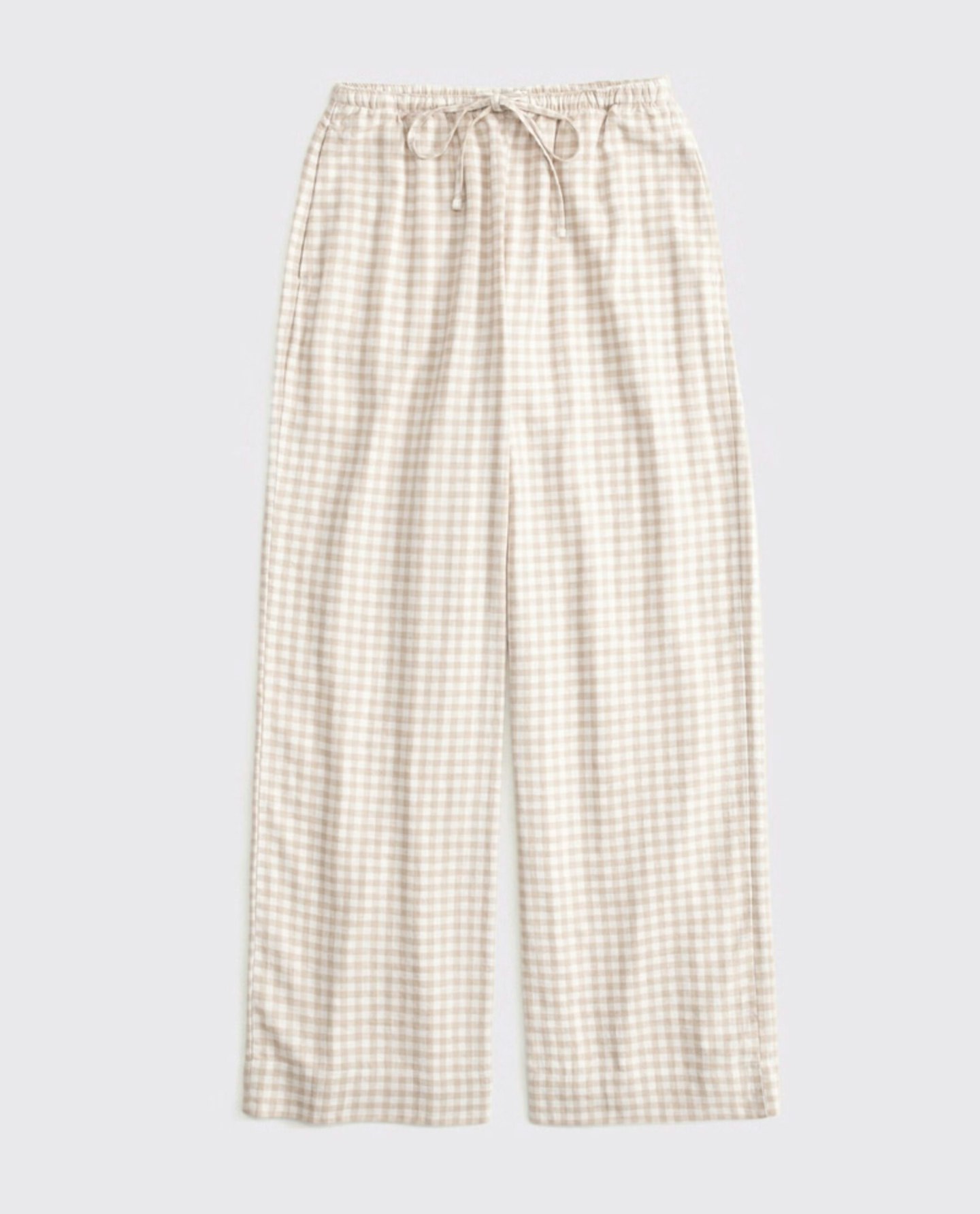 Linen-Blend Pull-On Pant - Gingham