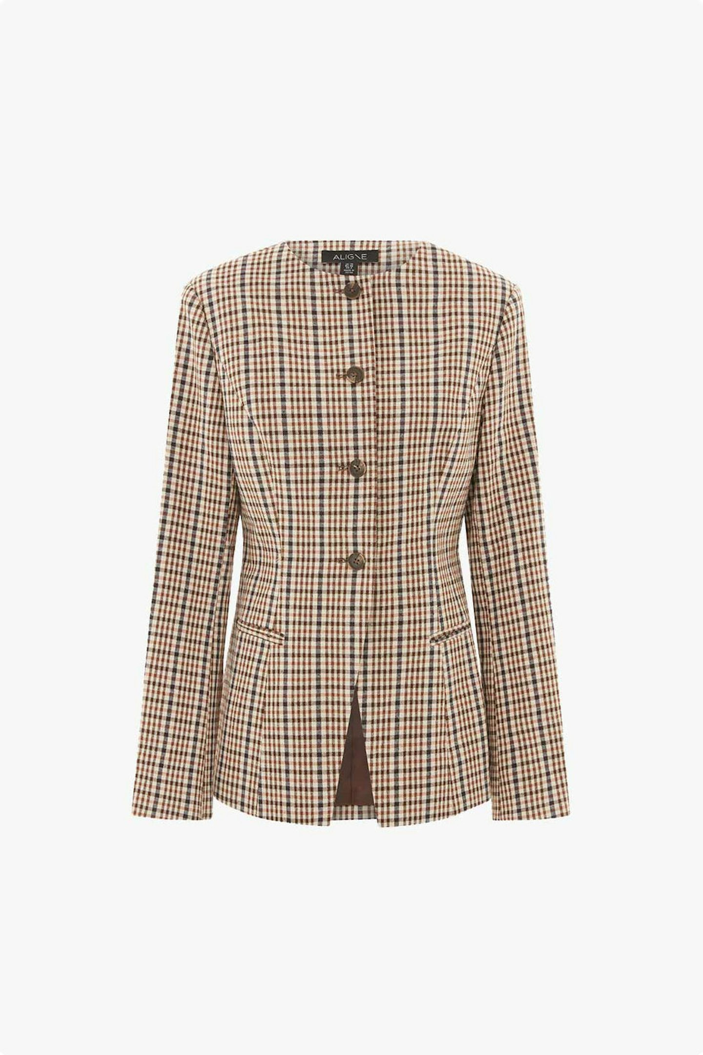 Daphne Checked Waisted Blazer
