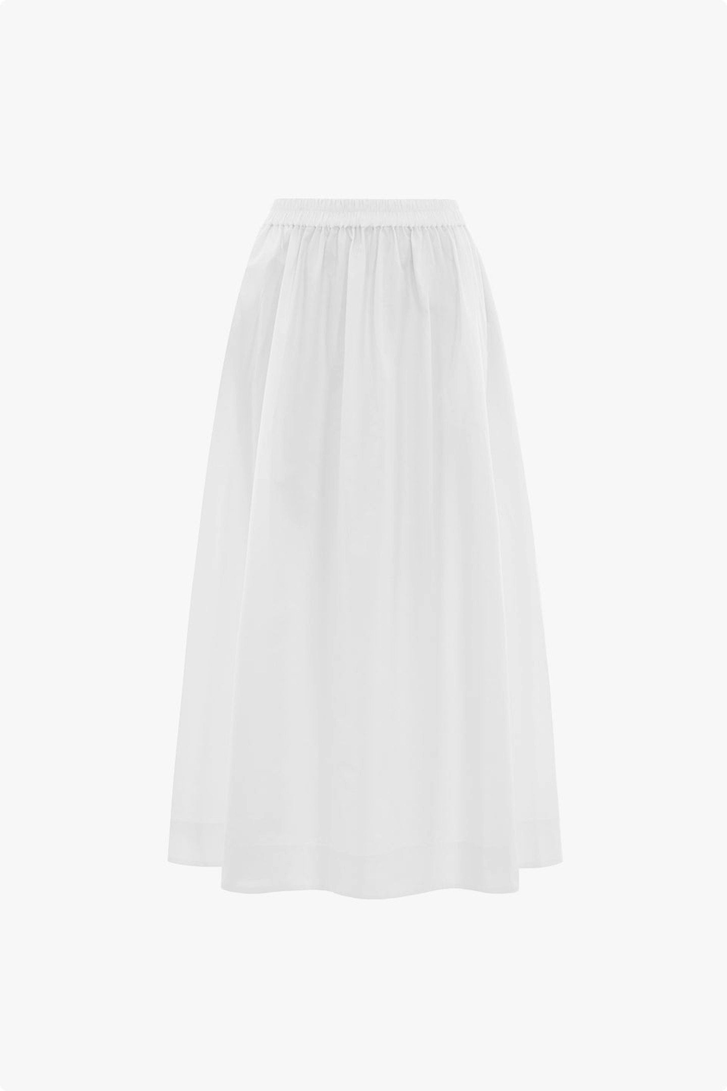 Natalie Elasticated Cotton Midi Skirt