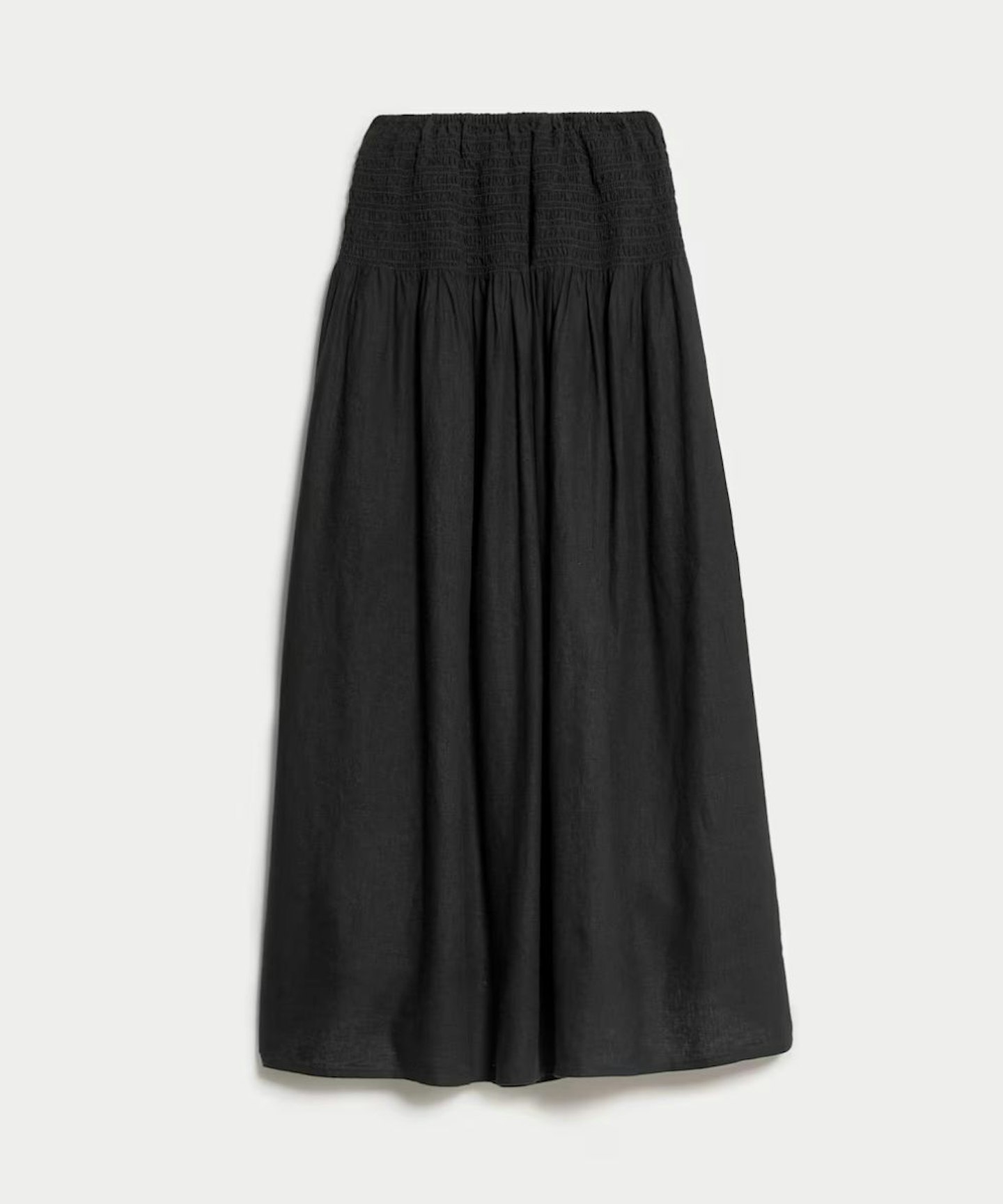 Linen Rich Maxi A-Line Skirt
