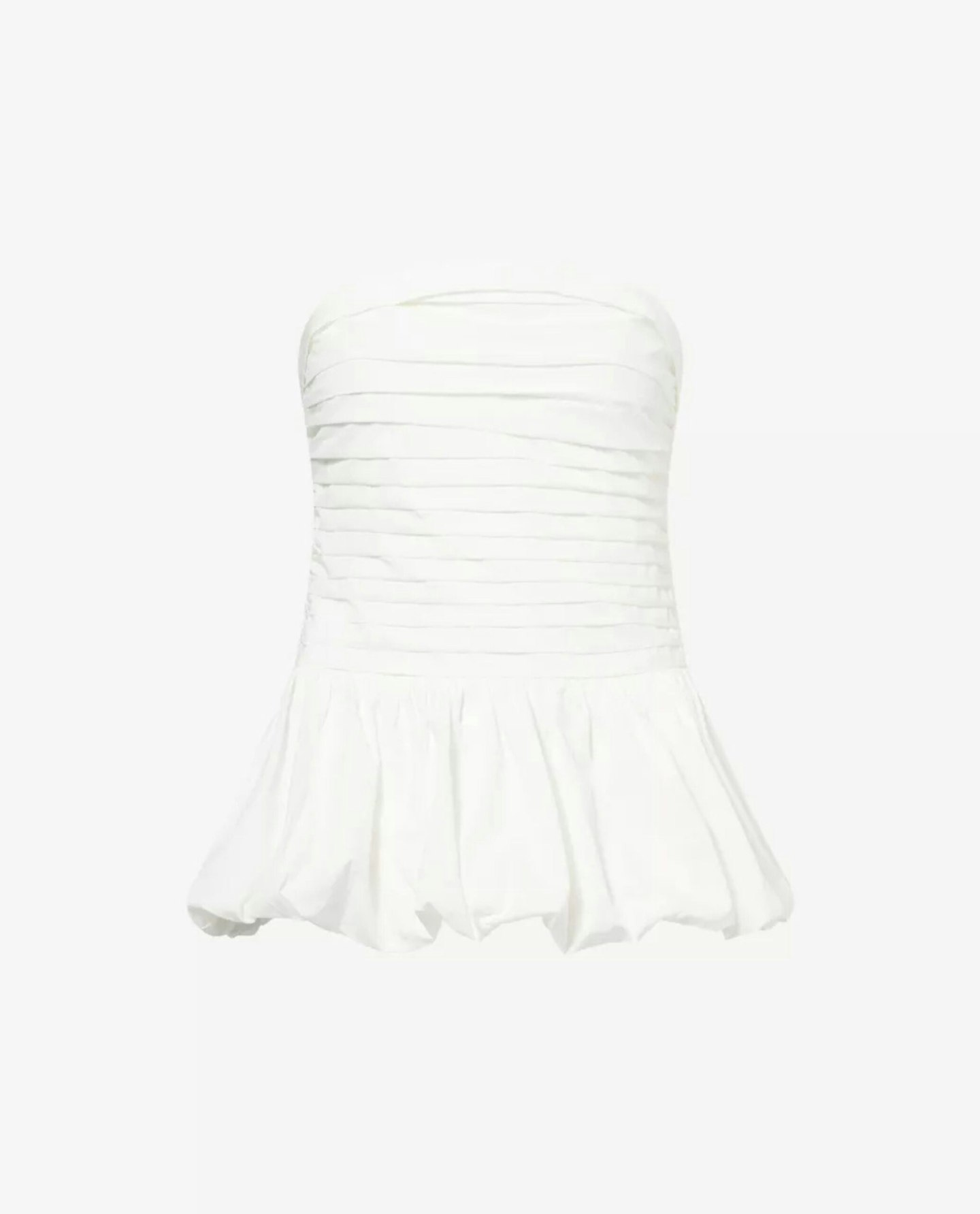 Peggy Strapless Cotton-Poplin Top