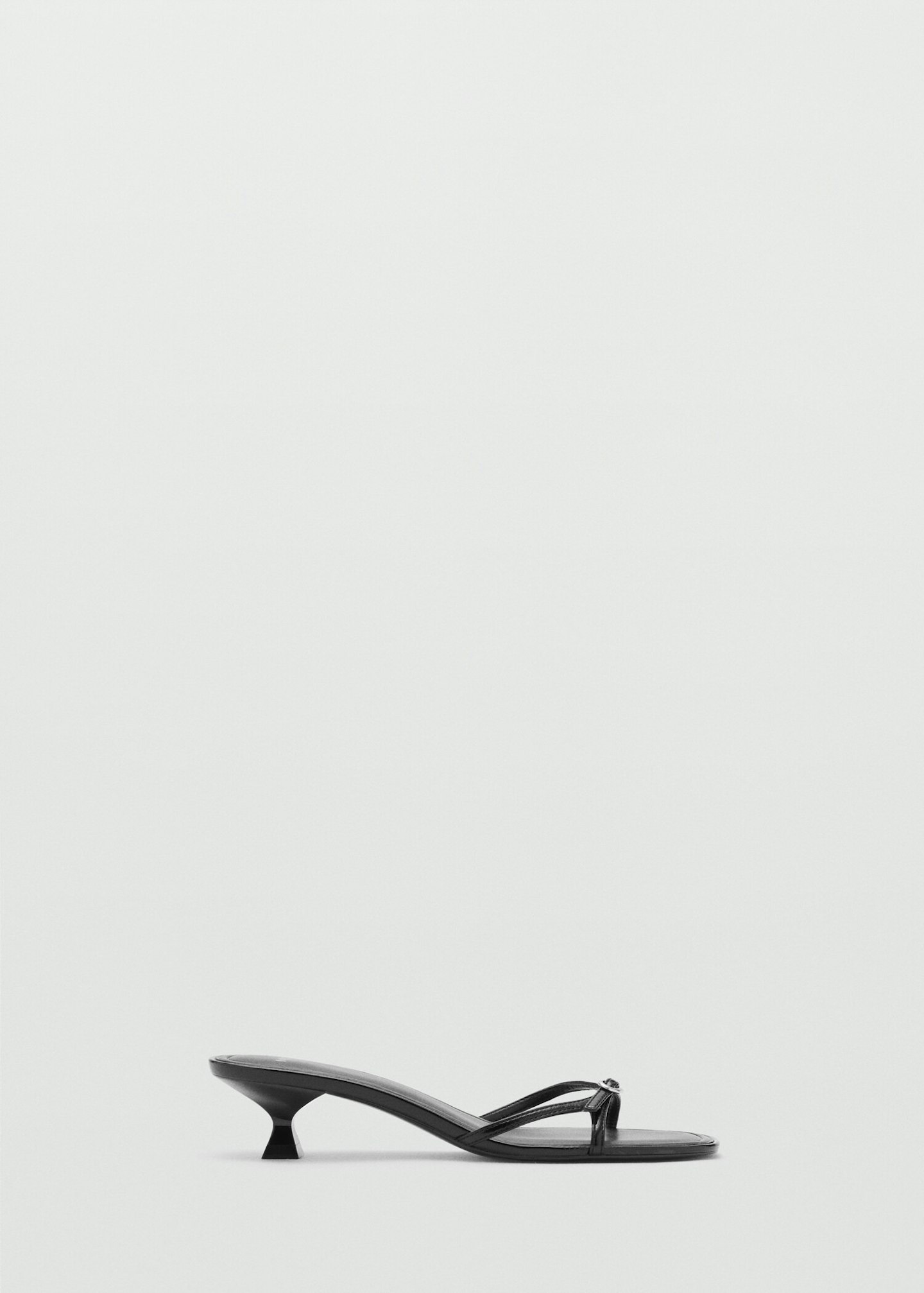 Mango buckle black heeled sandals 