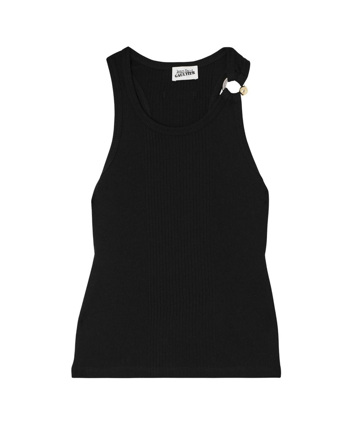 Jean Paul Gaultier, Embellished Ribbed Cotton-Jersey Tank
