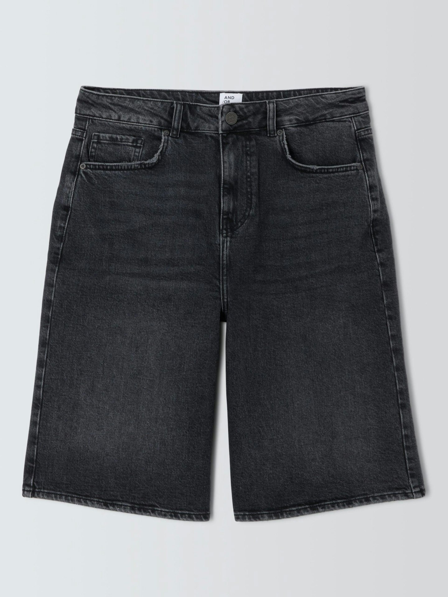 Black Denim Bermuda Shorts