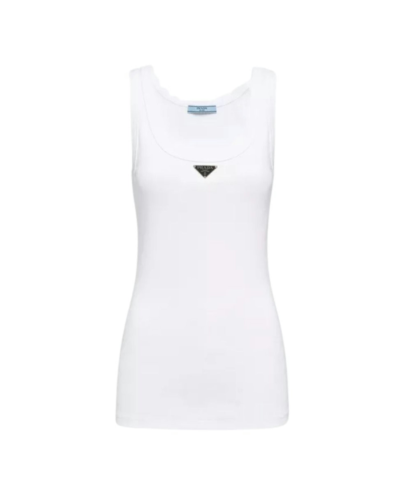 Prada, Ribbed Scoop-Neck Cotton Top