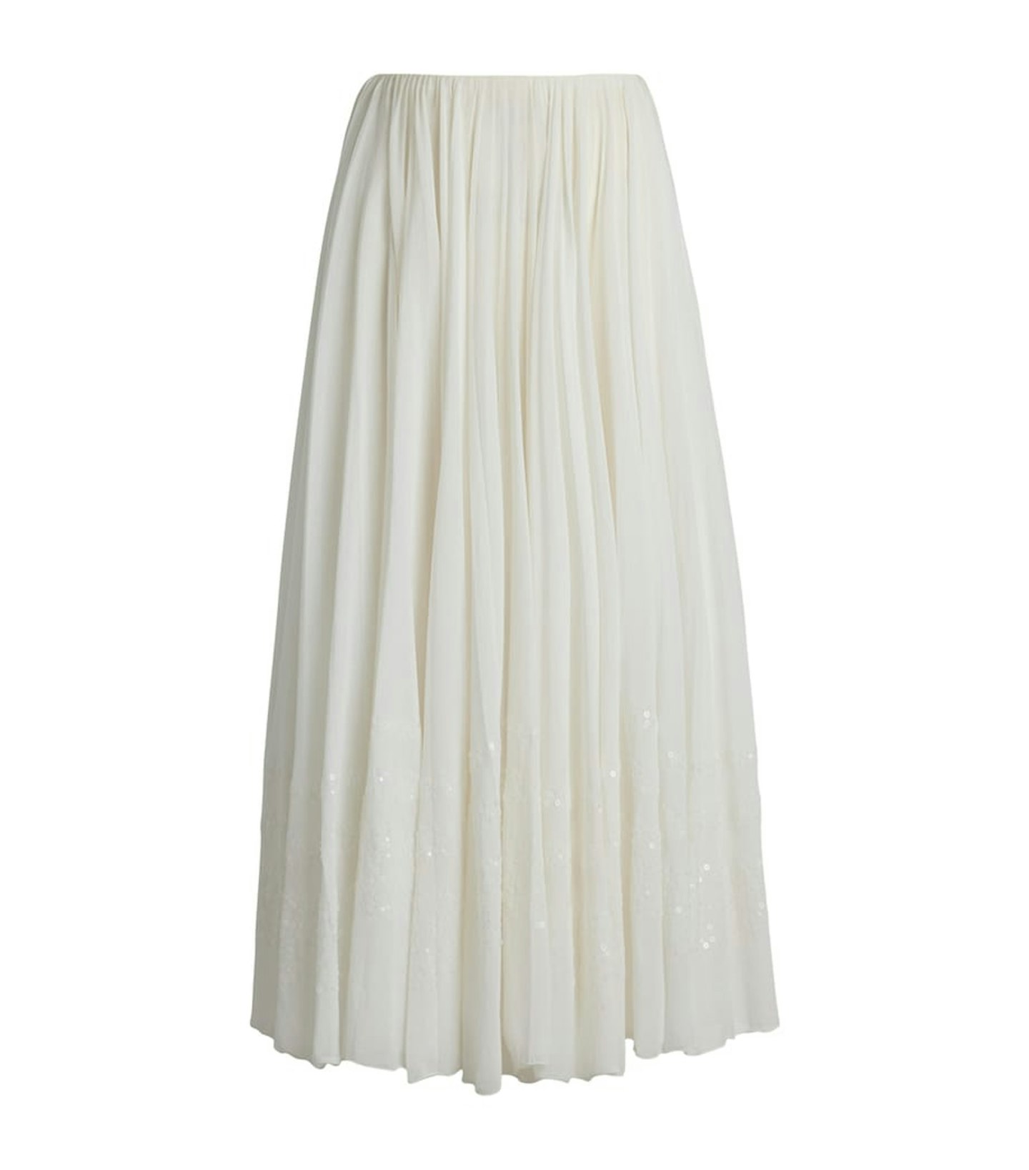 Ralph Lauren, Cotton-Blend Trivelas Embellished Skirt