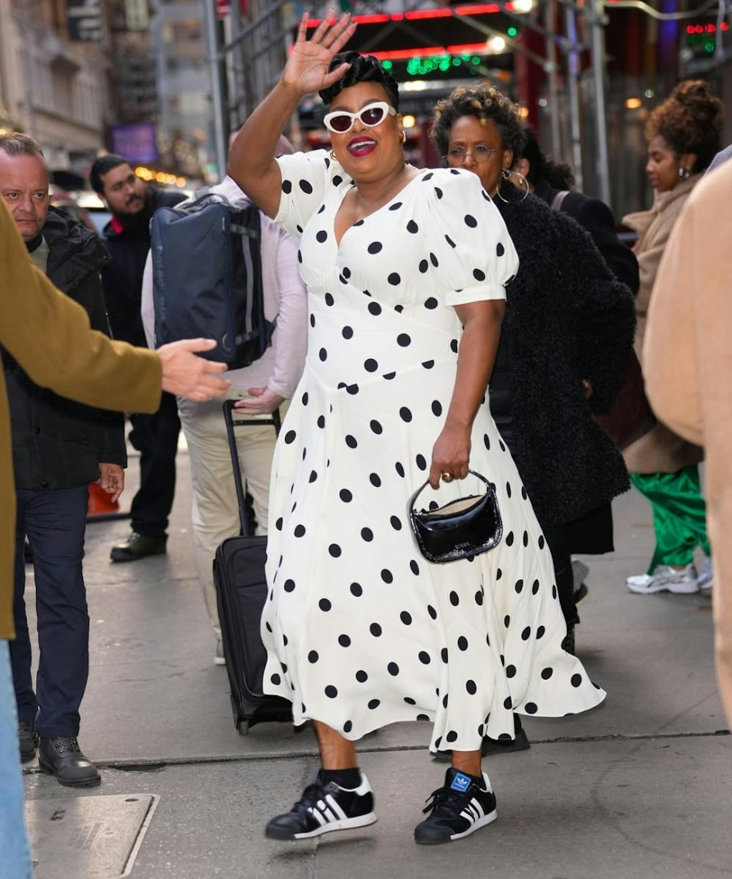Natasha Rothwell wearing Reformation's Naira Dress