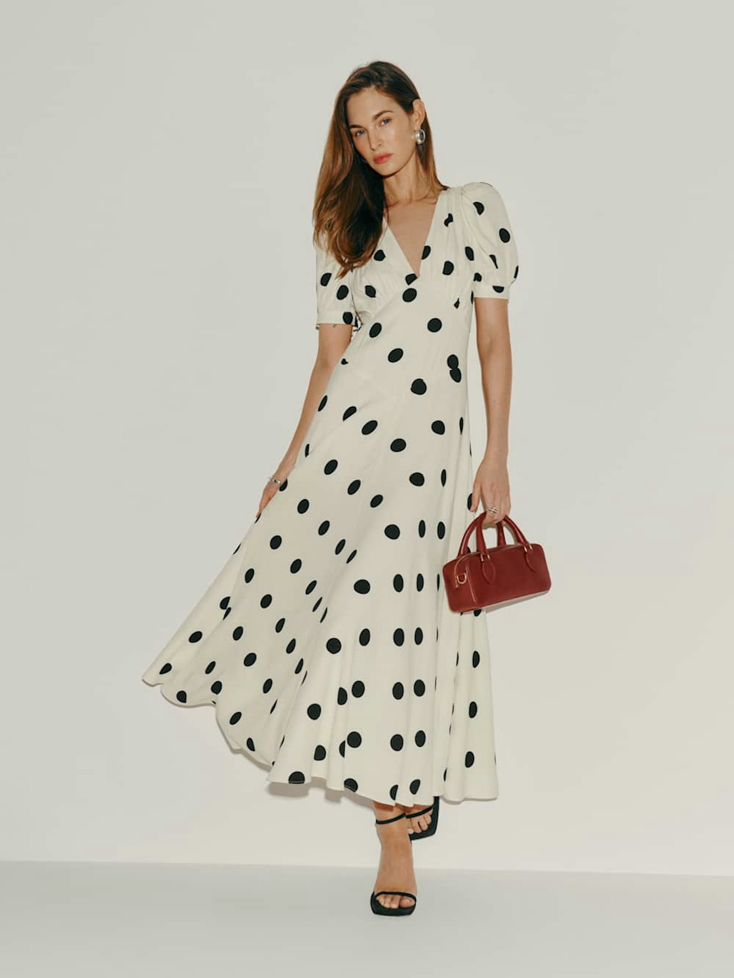 Reformation Naira Dress in Pluto Dot