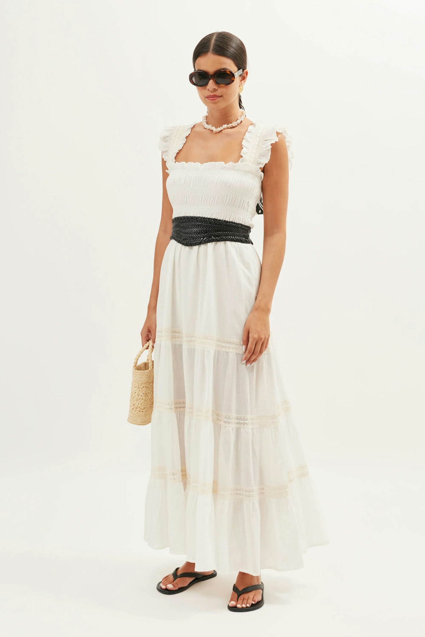 Rixo Aubrie Cotton Midi Dress