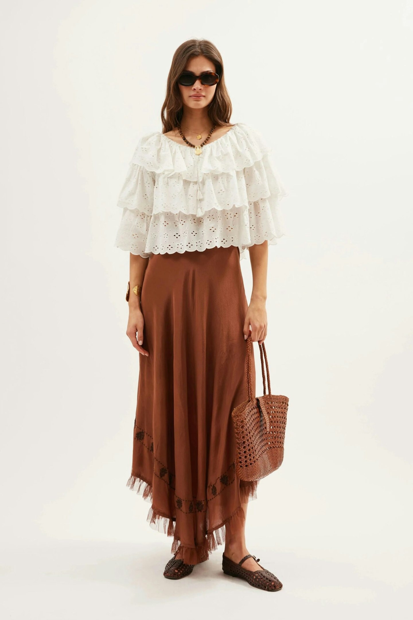 Rixo Caserta Broderie Cotton Top