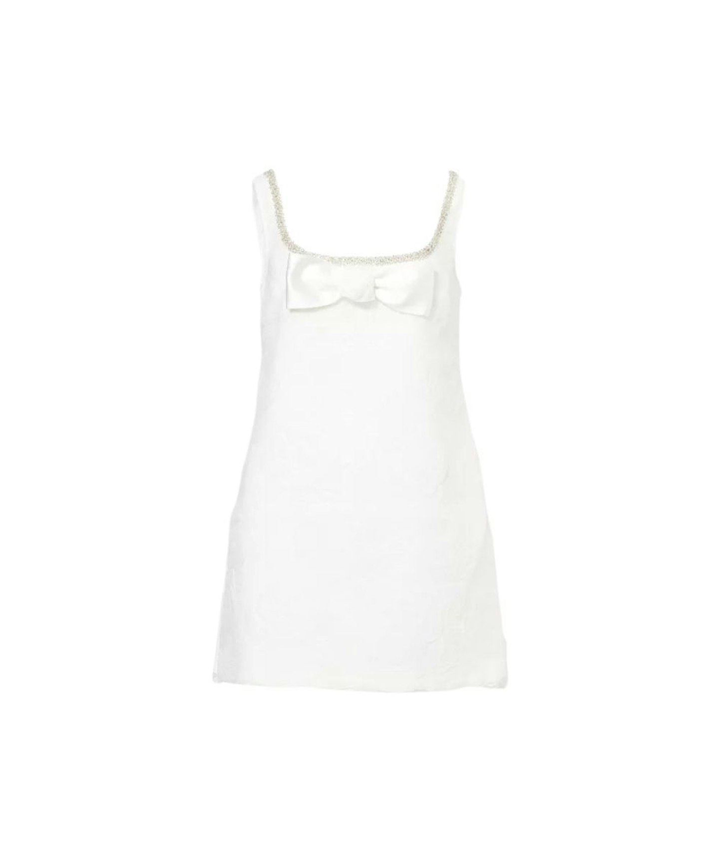 Self-Portrait, Bow-Front Tulle Lace Mini Dress
