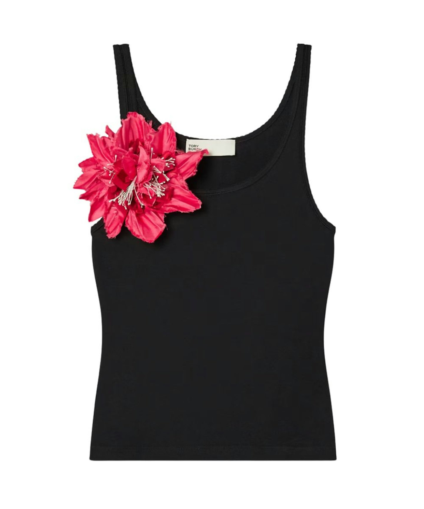 Tory Burch, Ribbed Tank top in Black