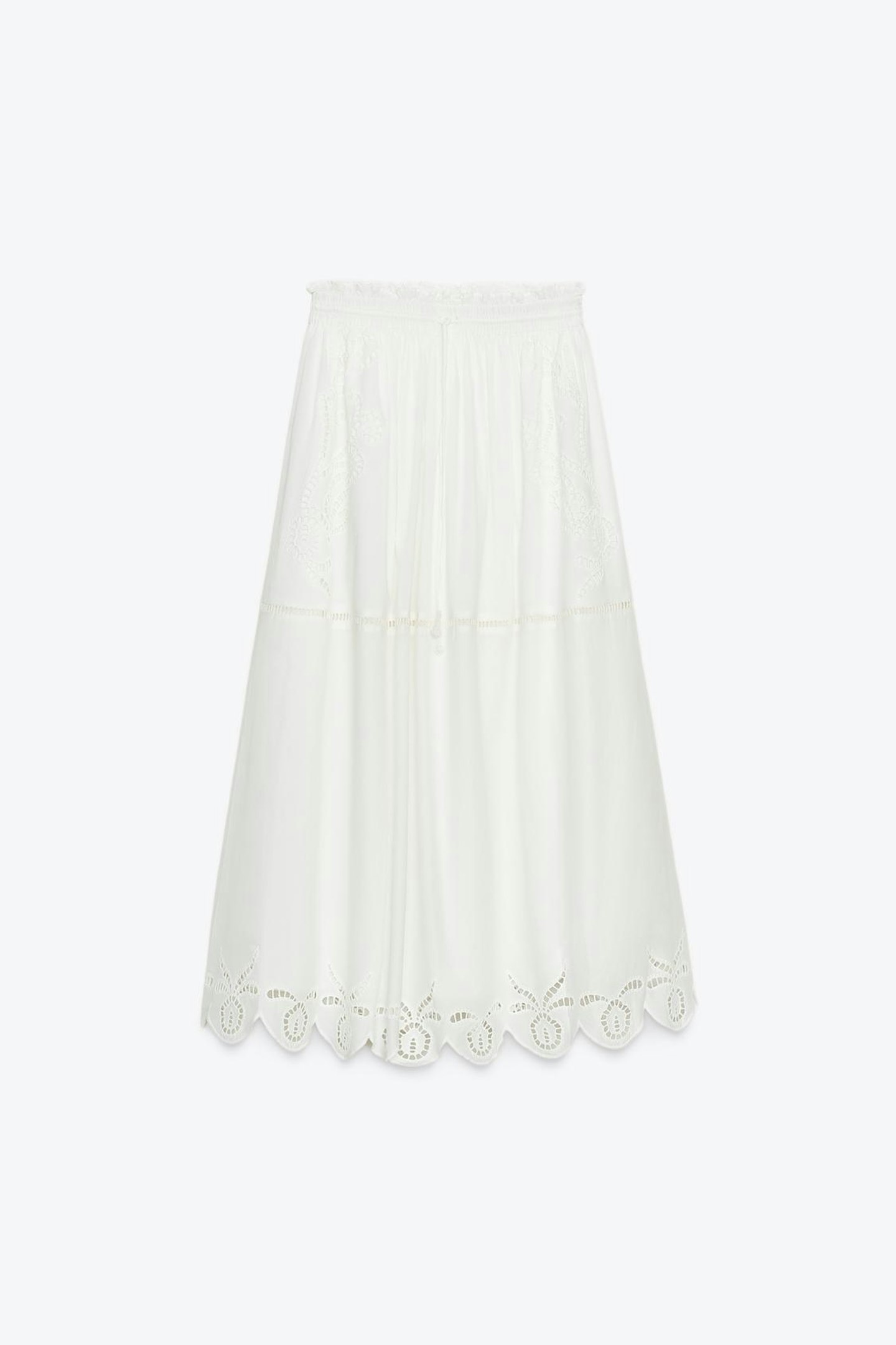 Zara, Embroidered Long Skirt