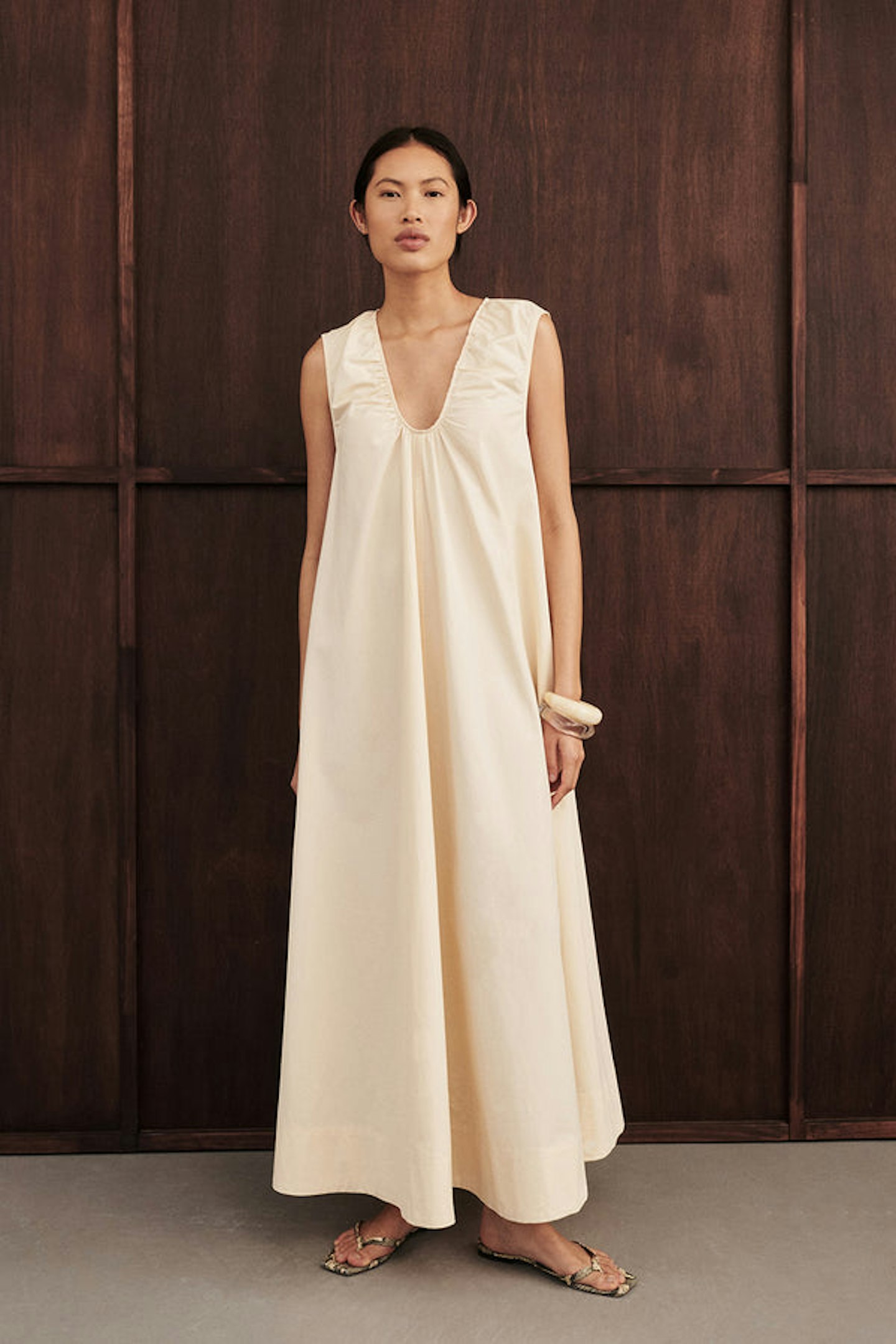Dissh Gabby Cotton Poplin Midi Dress In Yellow