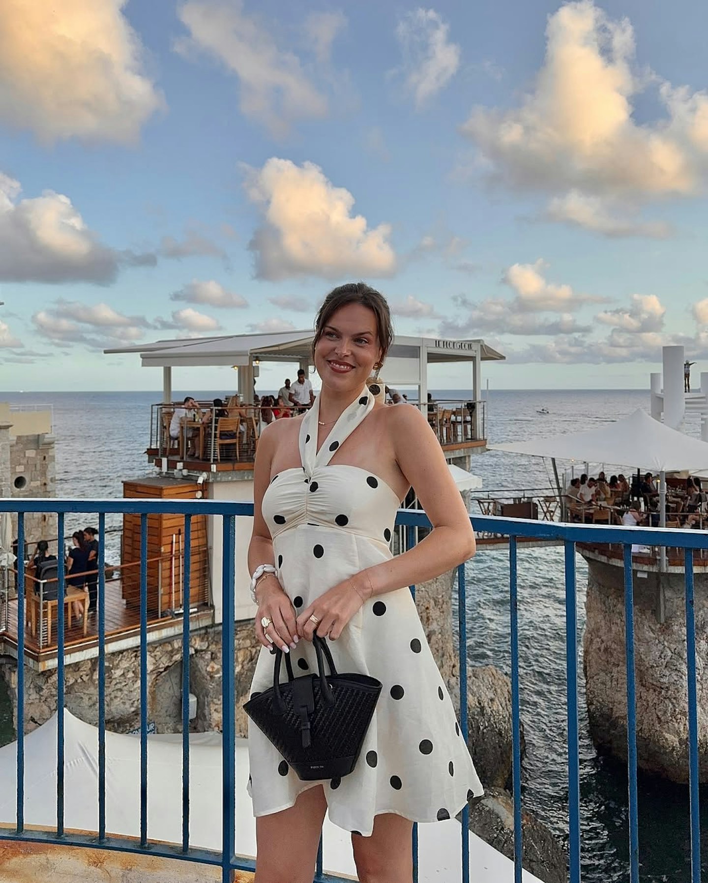 sezane polka dot dress