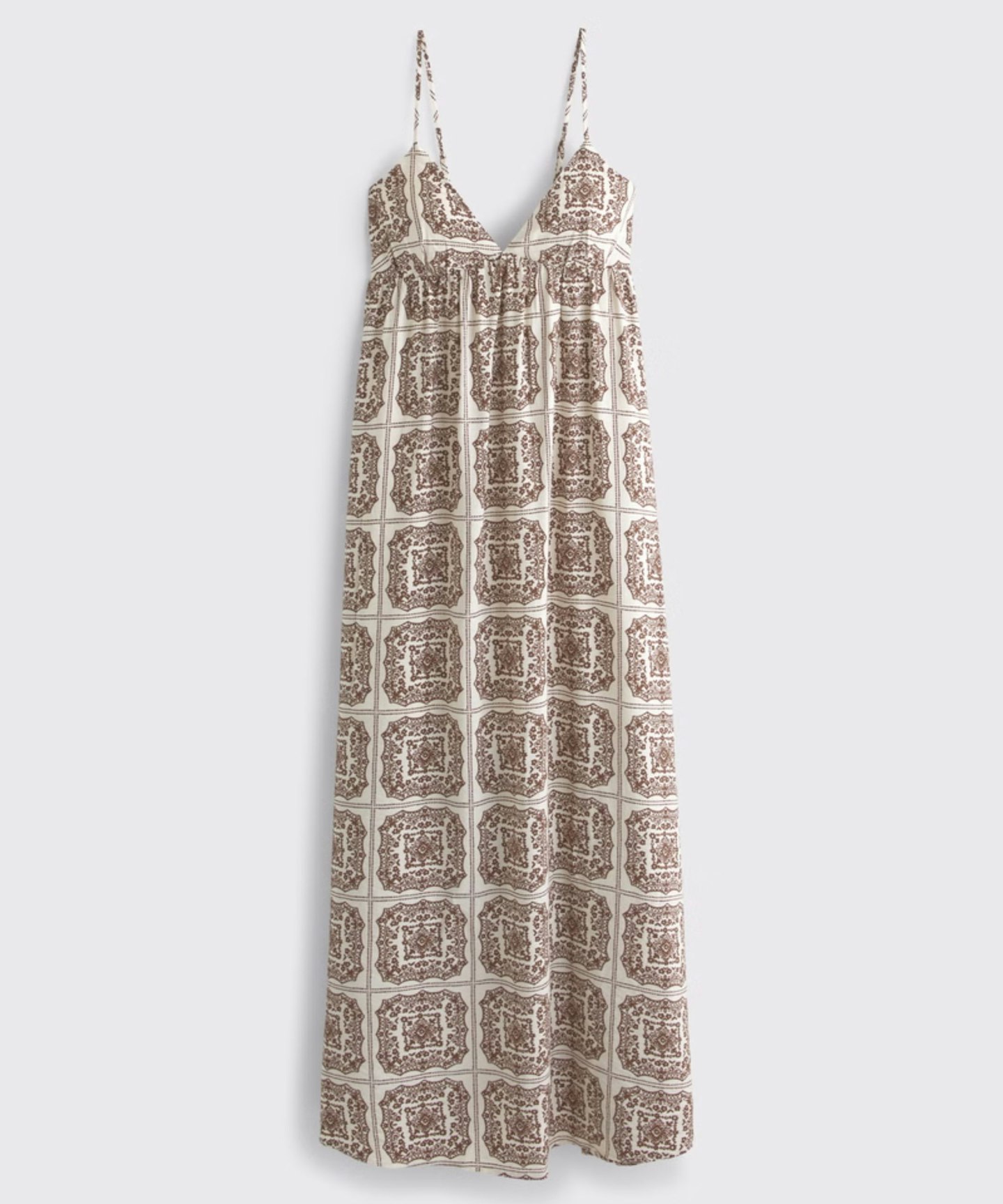 Abercrombie & Fitch, Bra-Free Maxi Dress - Brown Pattern
