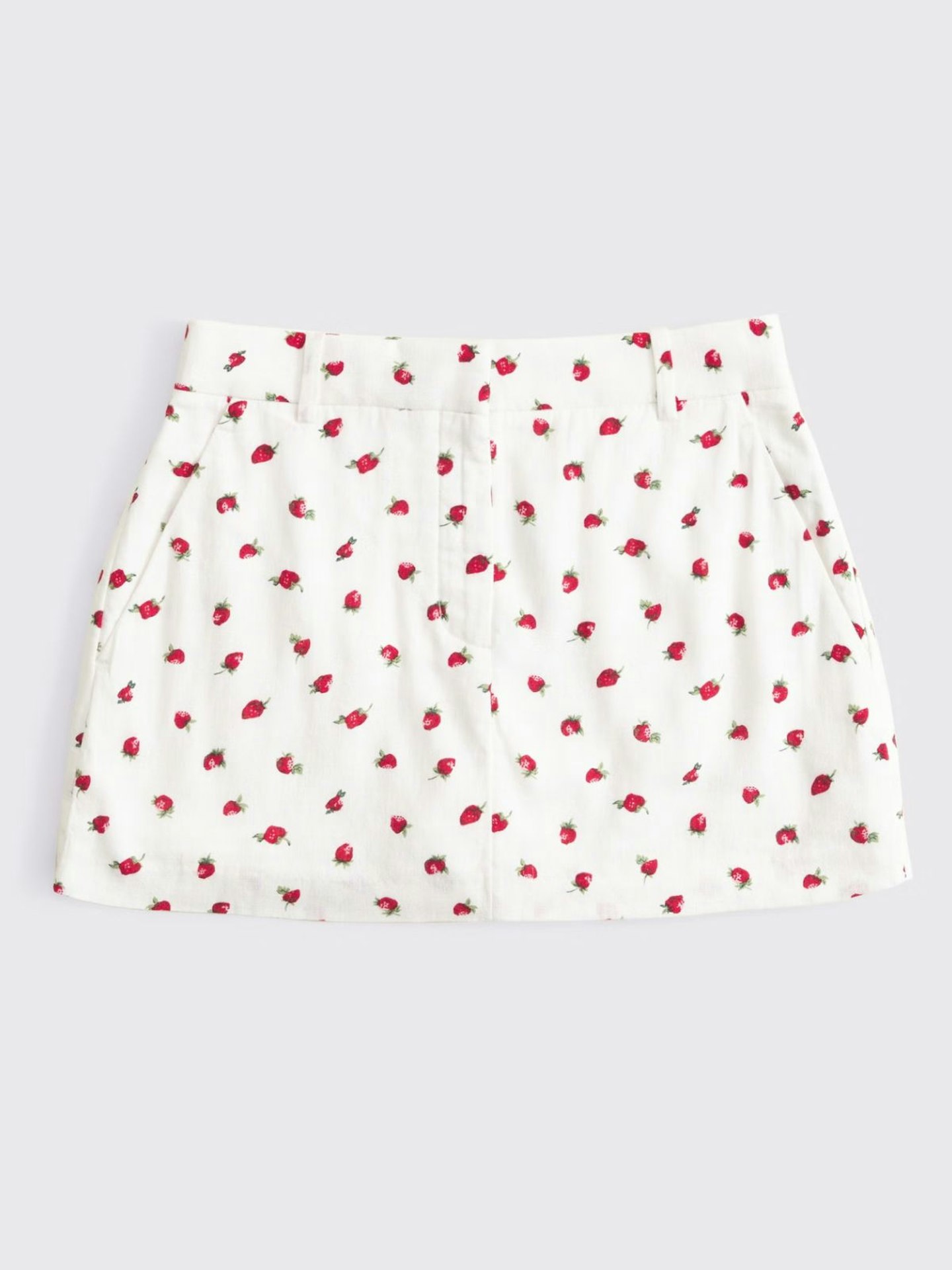 Tailored Linen-Blend Mini Skort