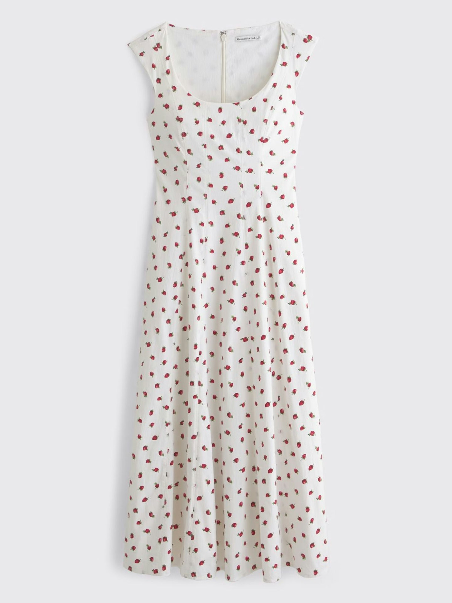 Mila Cap Sleeve Midi Dress Strawberry Print