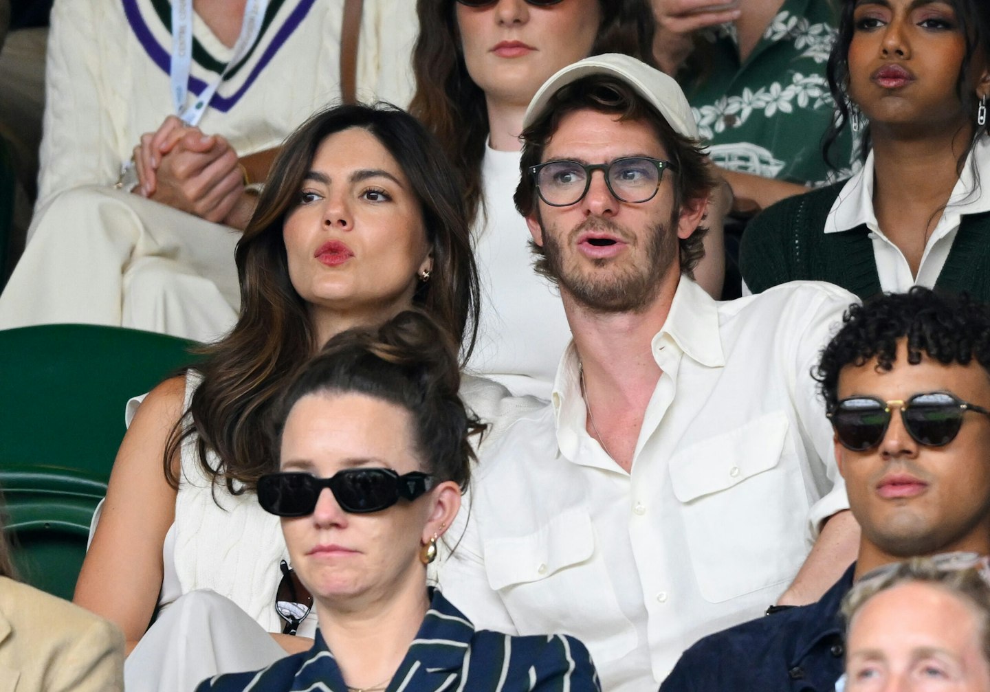Actors Monica Barbaro and Andrew Garfield