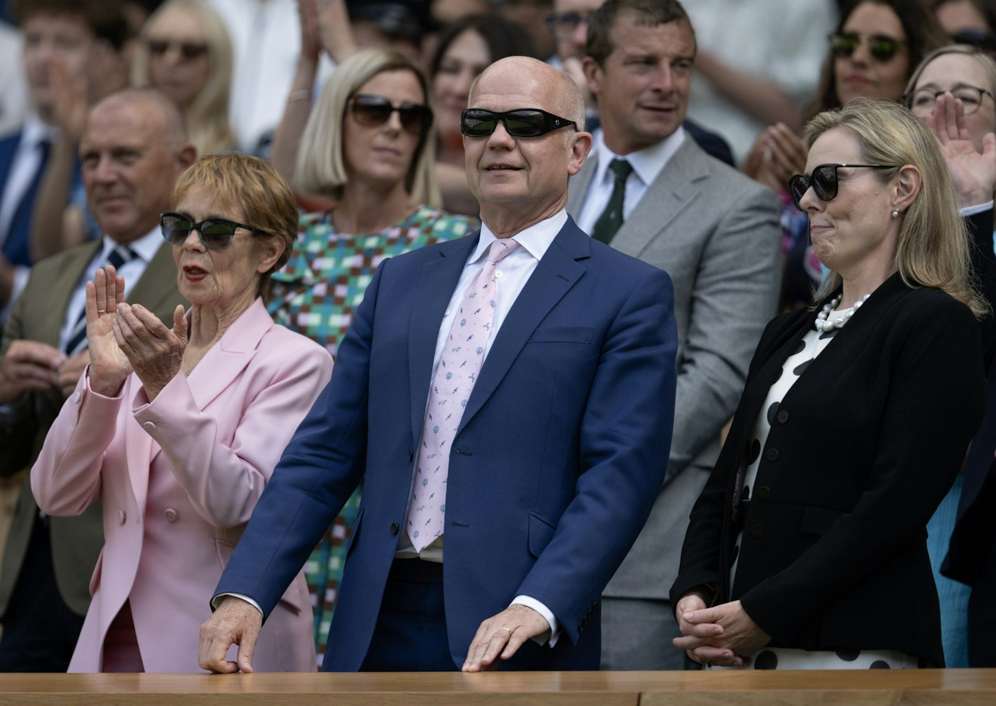 Actress Celia Imrie alongside former Prime Minister William Hague and his wife, Ffion Hague