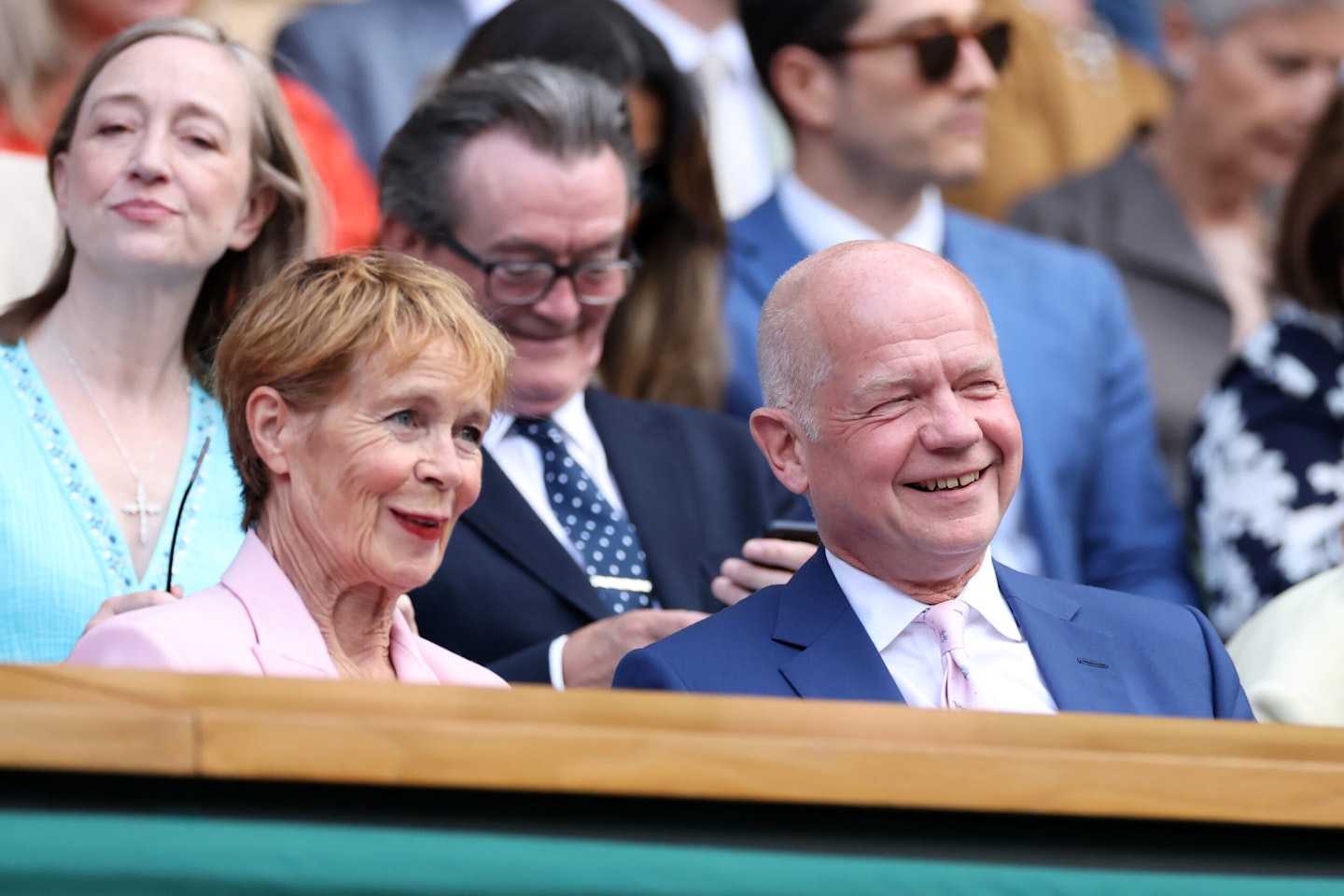 Actress Celia Imrie and politician William Hague