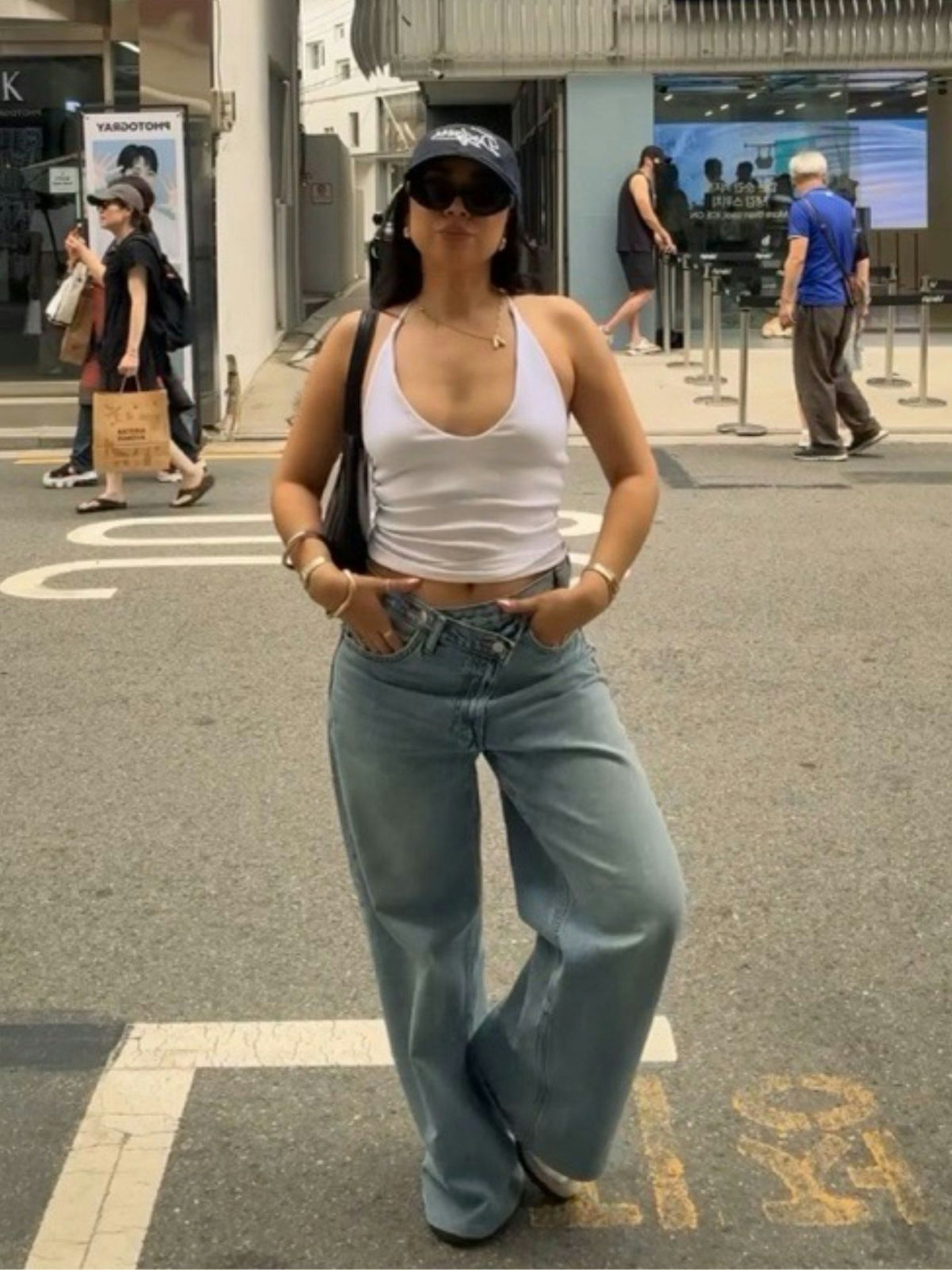 Crossover Waist Jeans