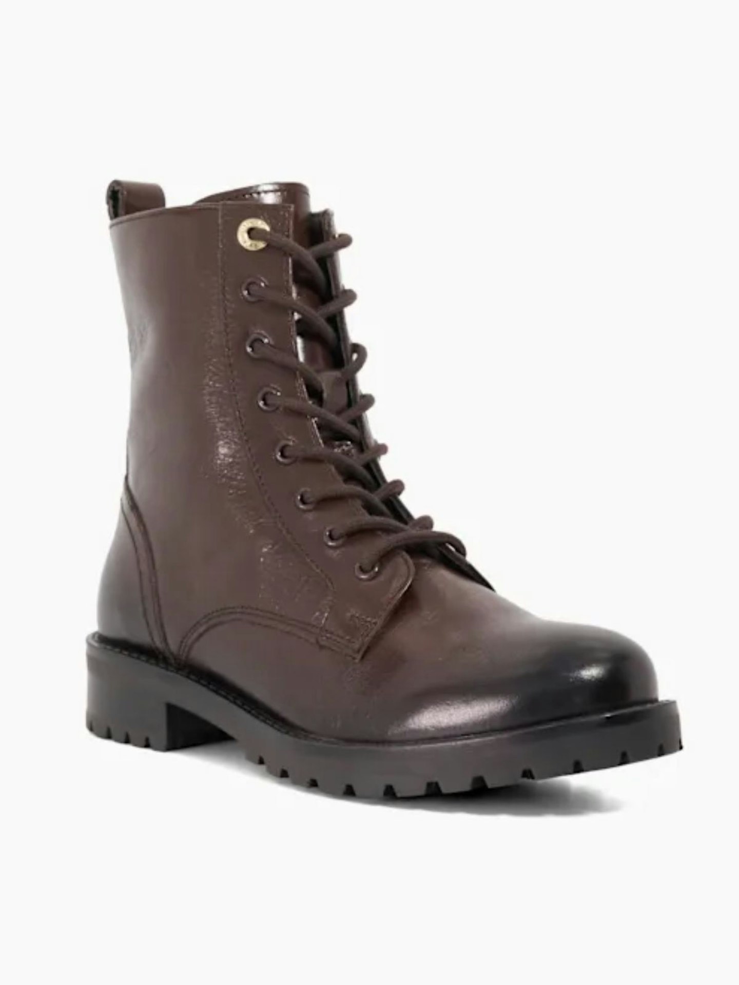 Dune, Partens Leather Lace Up Chunky Biker Boots