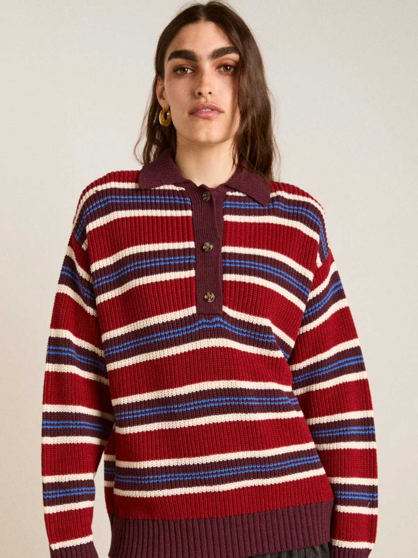 Damson Madder, Ilona Striped Rugby Jumper