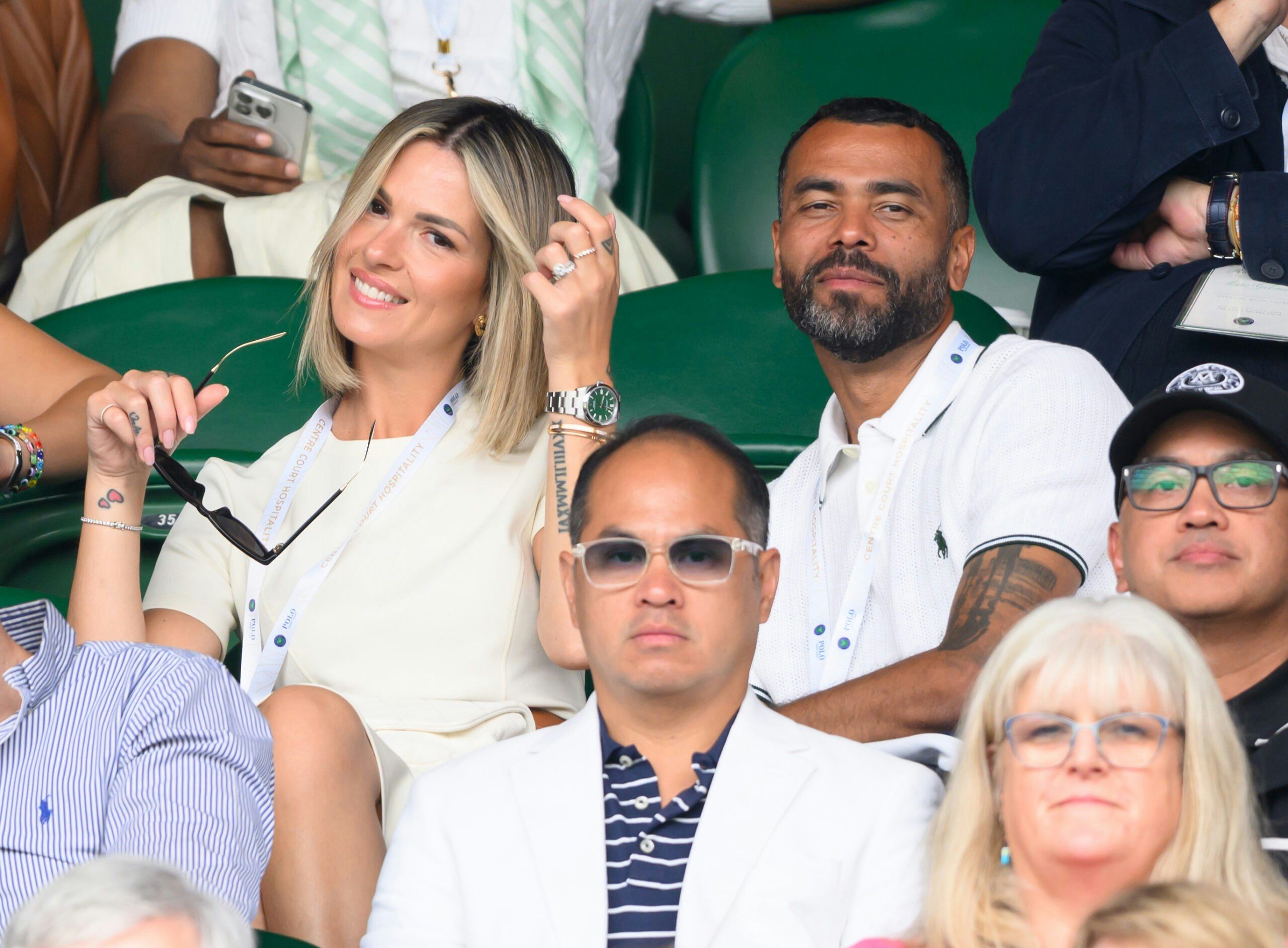 Former footballer Ashley Cole with wife Sharon Canu