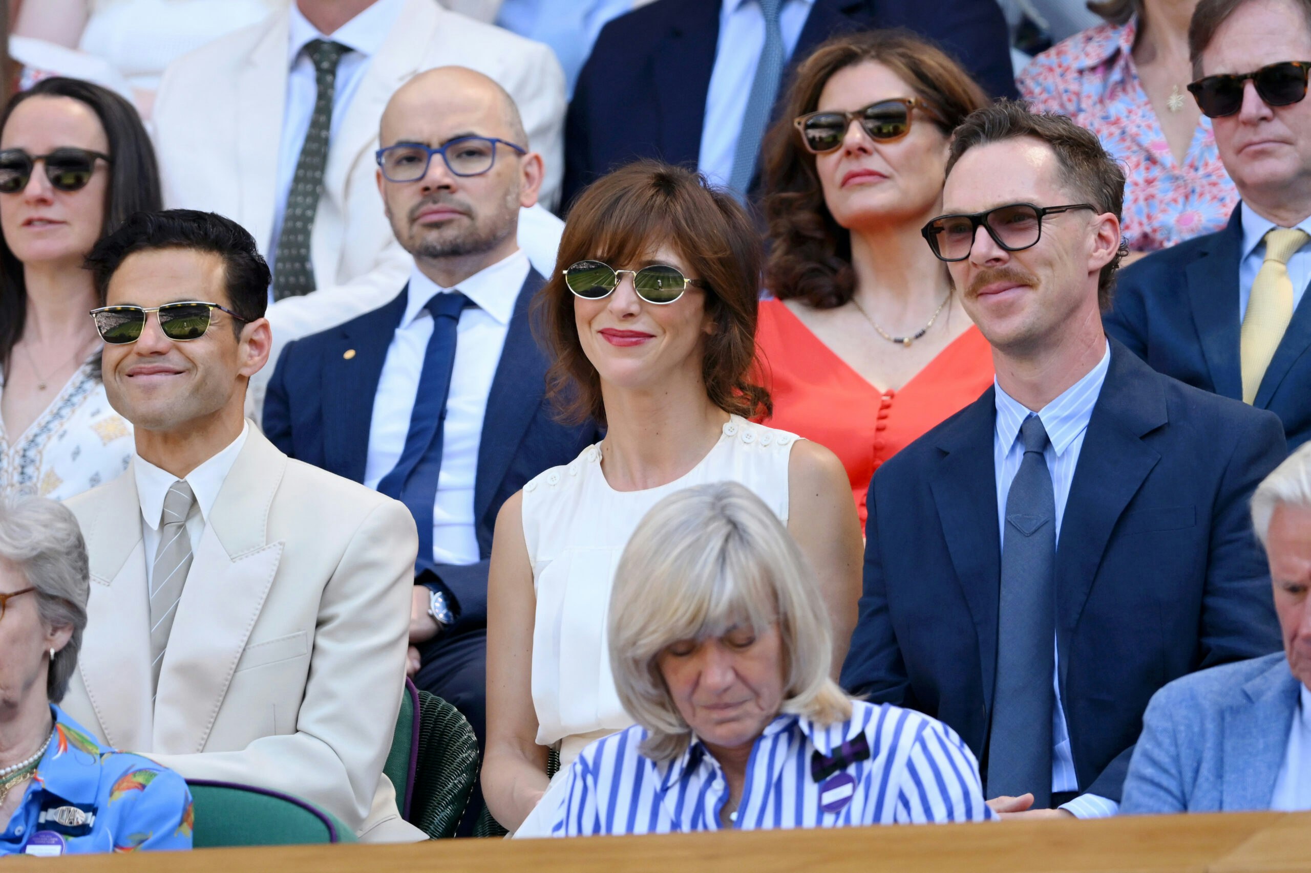 From Right to Left - Actor Benedict Cumberbatch, his wife, Director Sophie Hunter and Actor Rami Malek