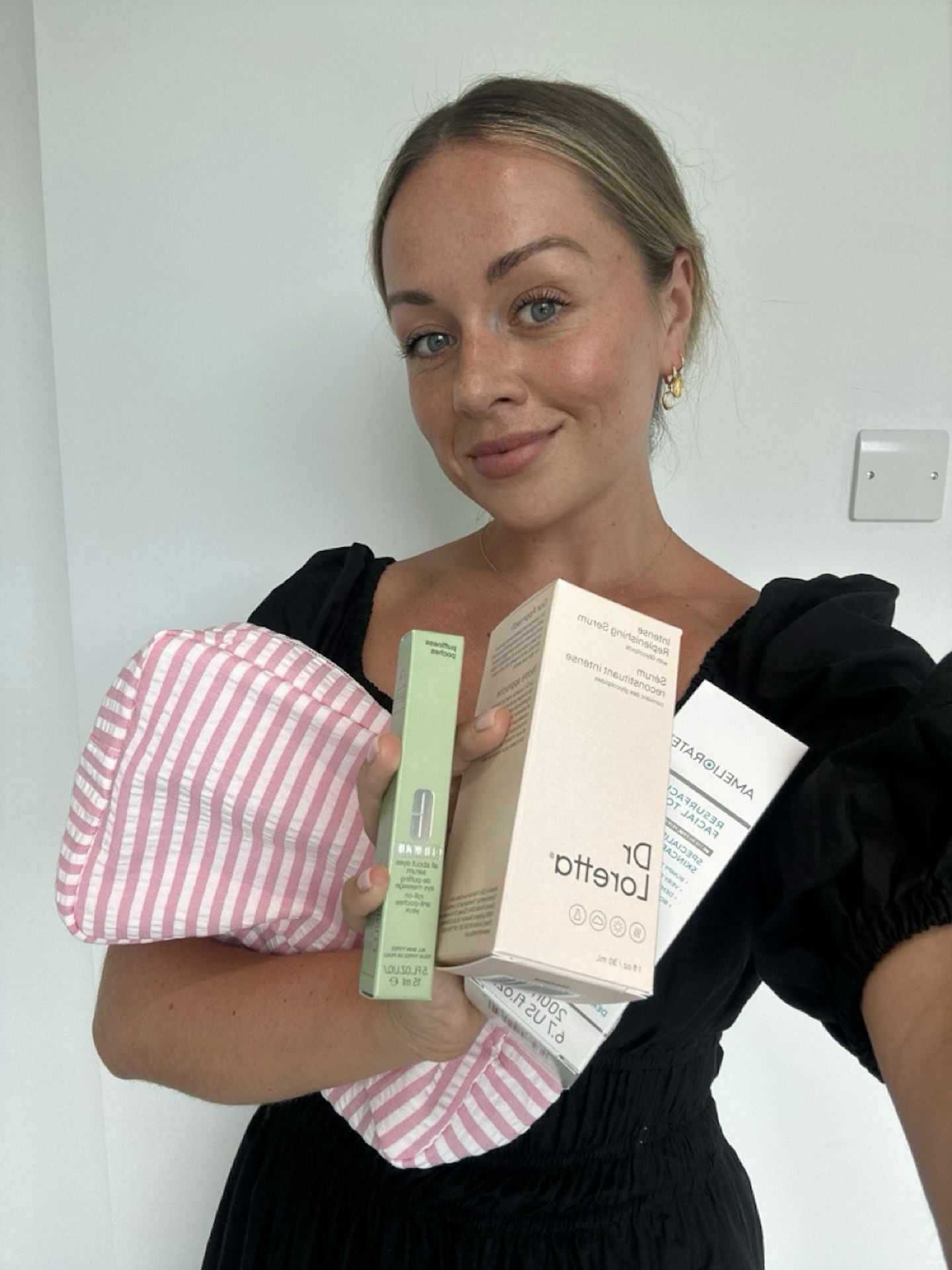 Rachael Martin, beauty director, using the LookFantastic Skin Renewal Edit